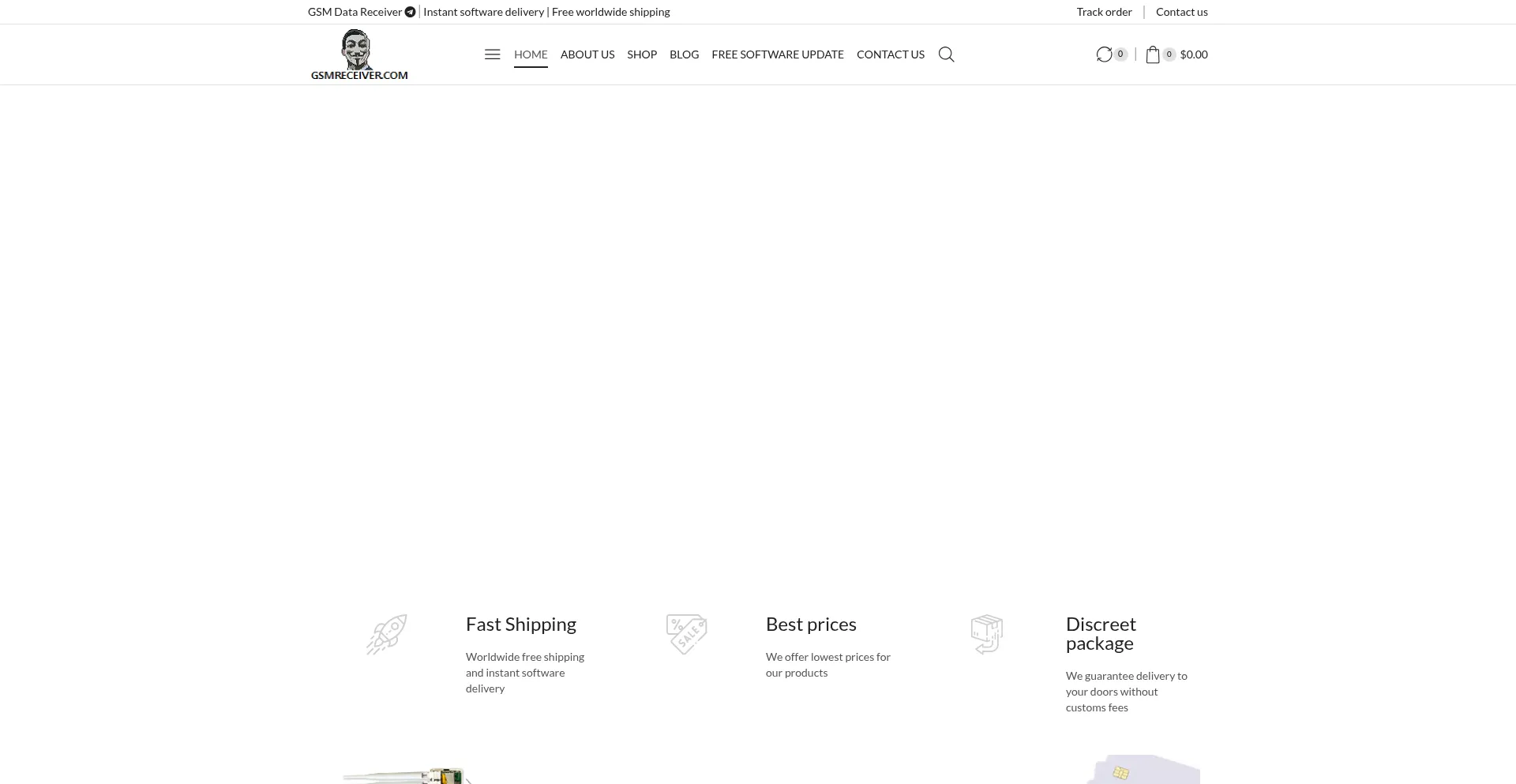 Website screenshot of Gsmreceiver.com