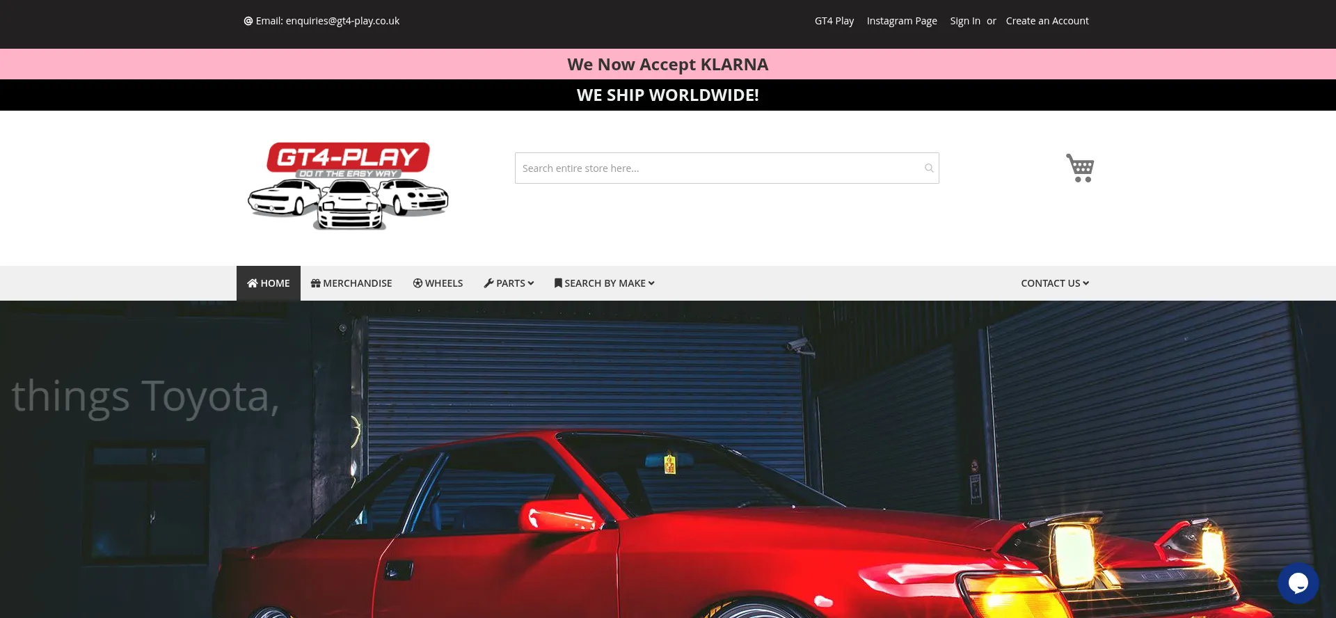 Website screenshot of Gt4-play.co.uk
