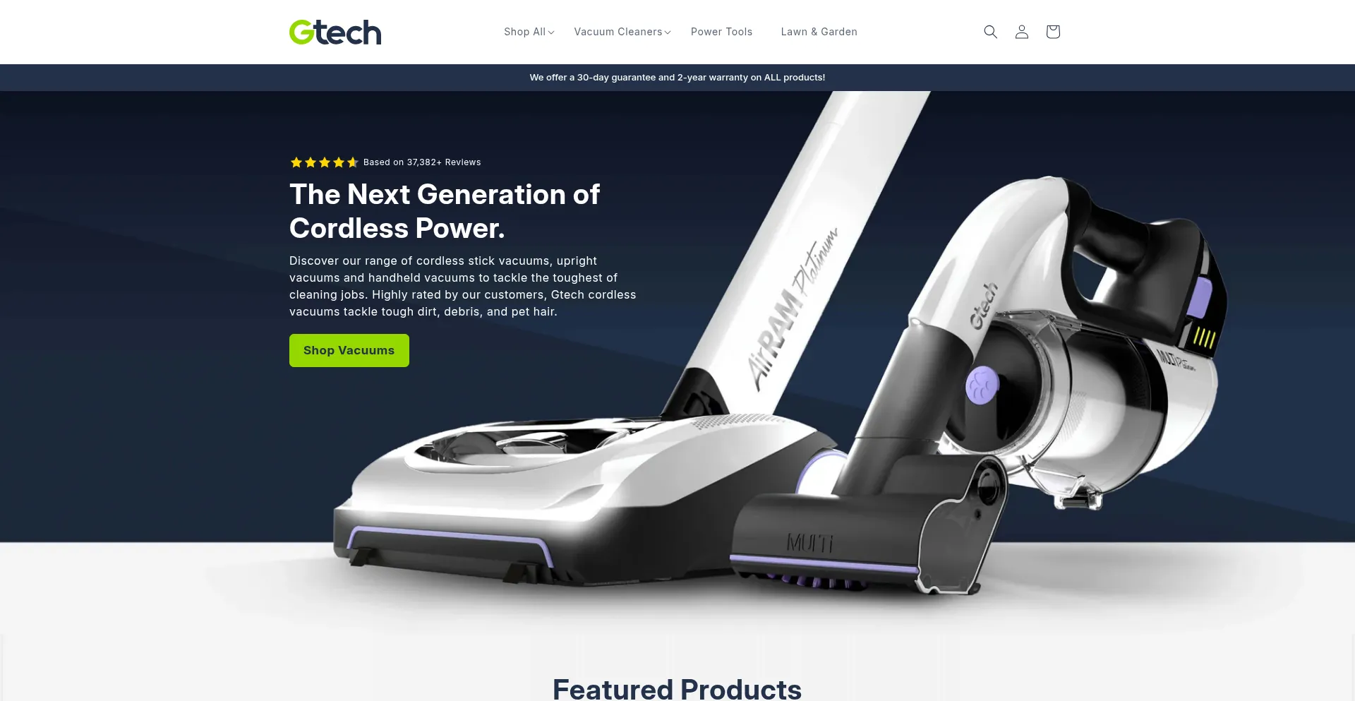 Website screenshot of Gtechhome.com