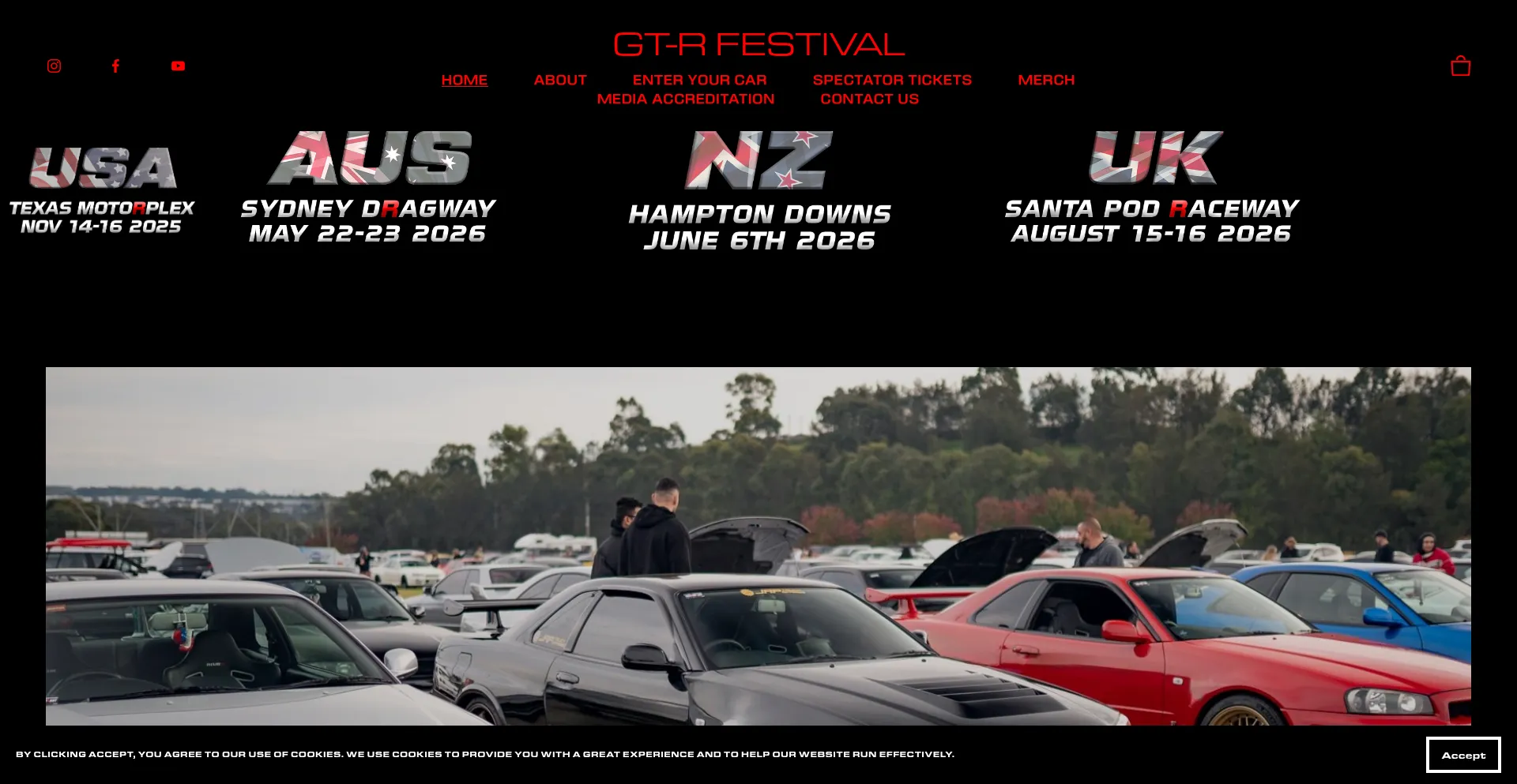 Website screenshot of Gtrfestival.com