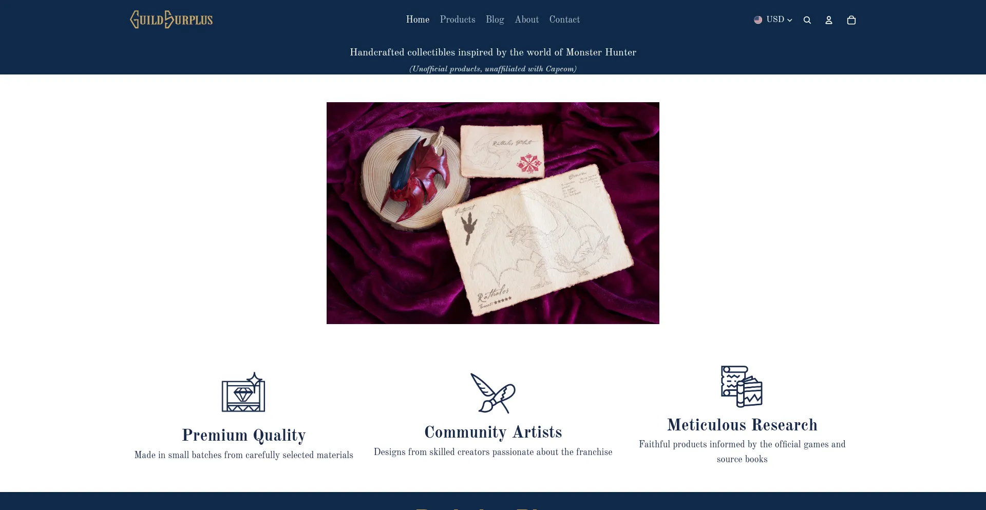 Website screenshot of Guildsurplus.com