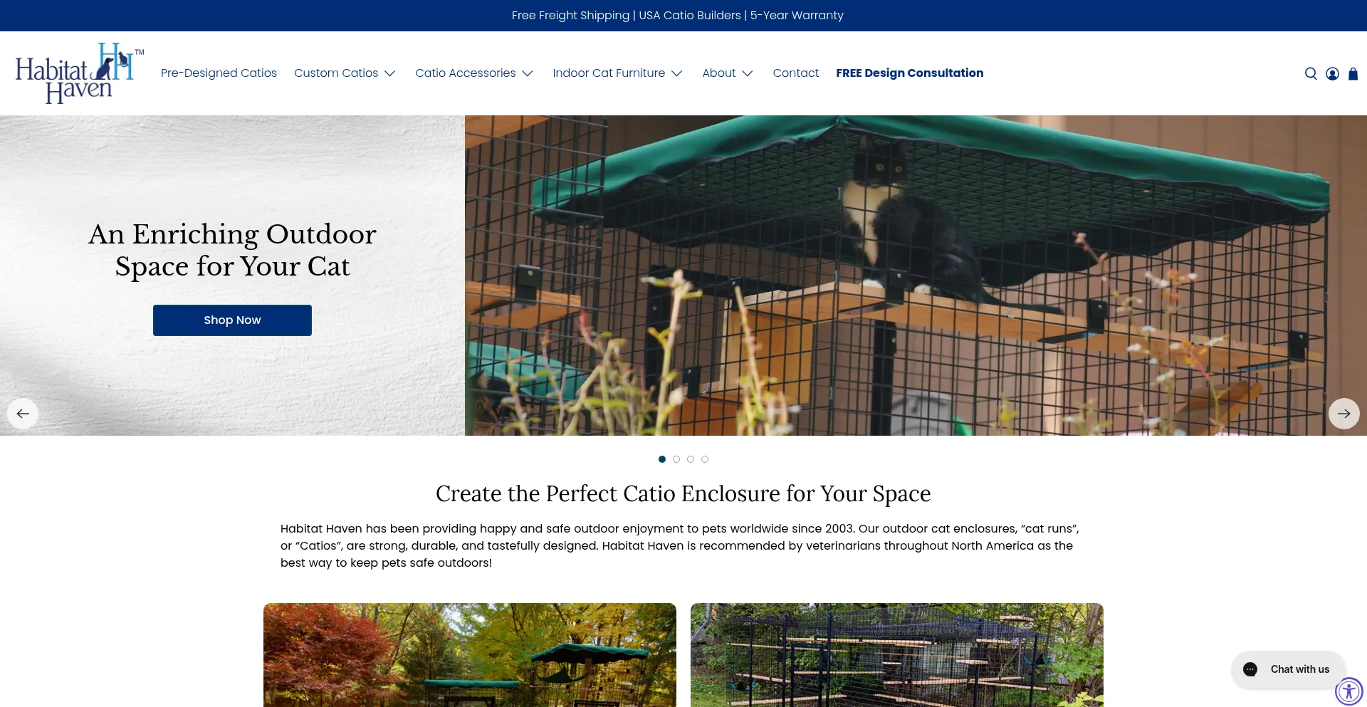 Website screenshot of Habitathaven.com