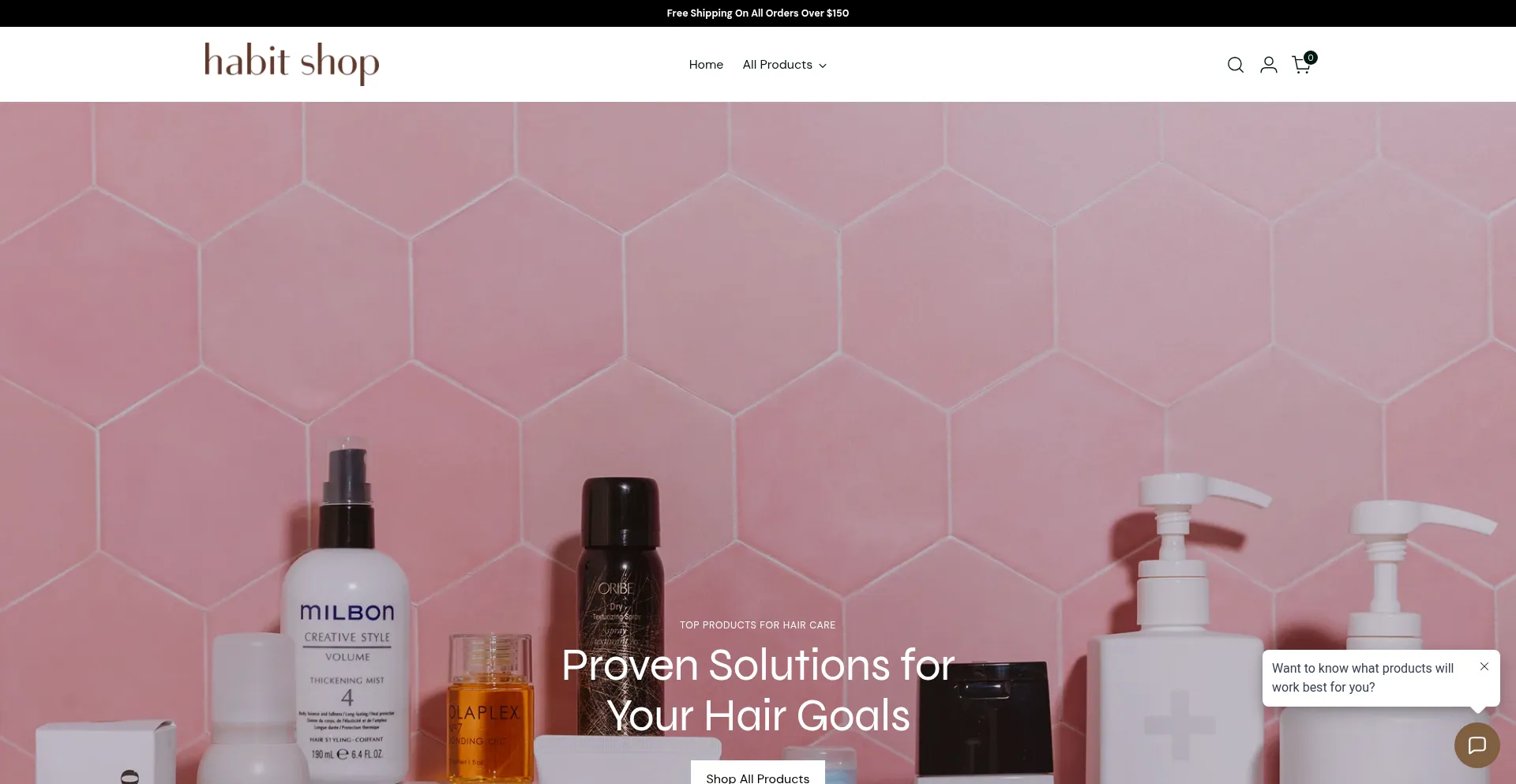 Website screenshot of Habitshop.com