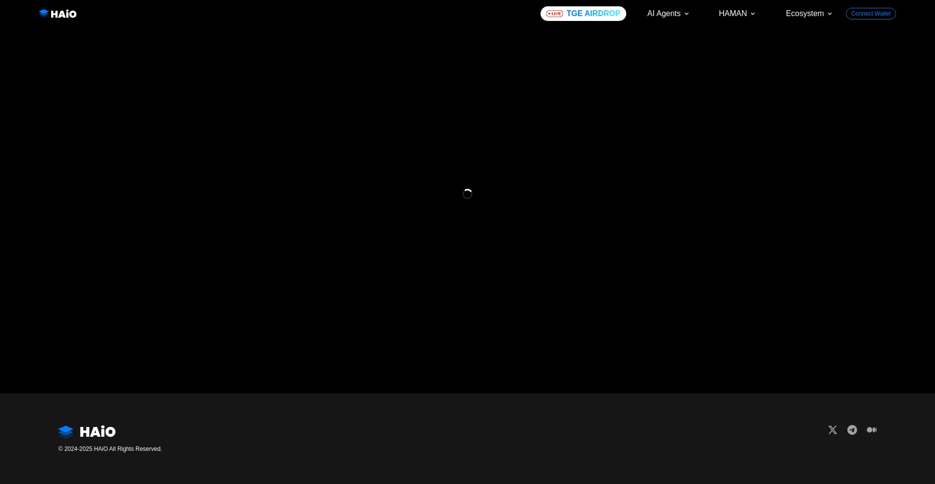 Website screenshot of Haio.fun