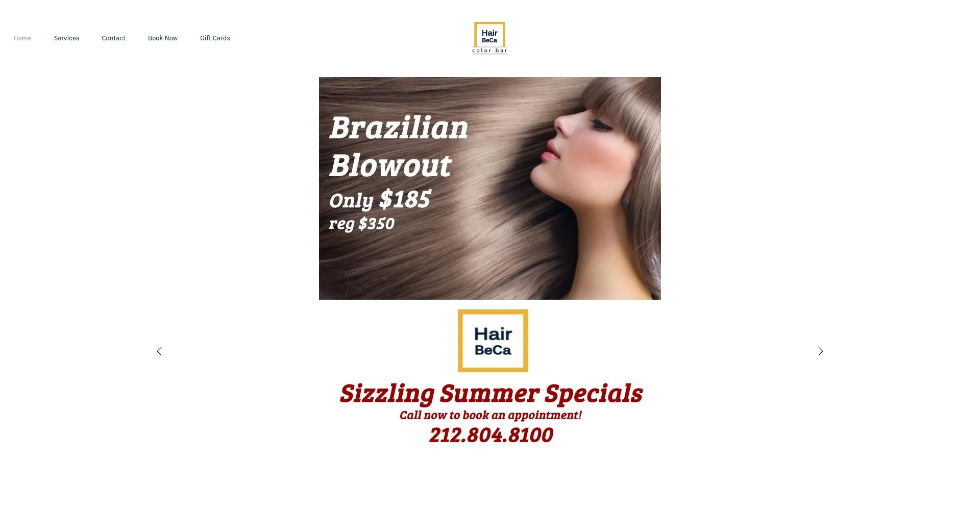 Hairbeca.com Screenshot