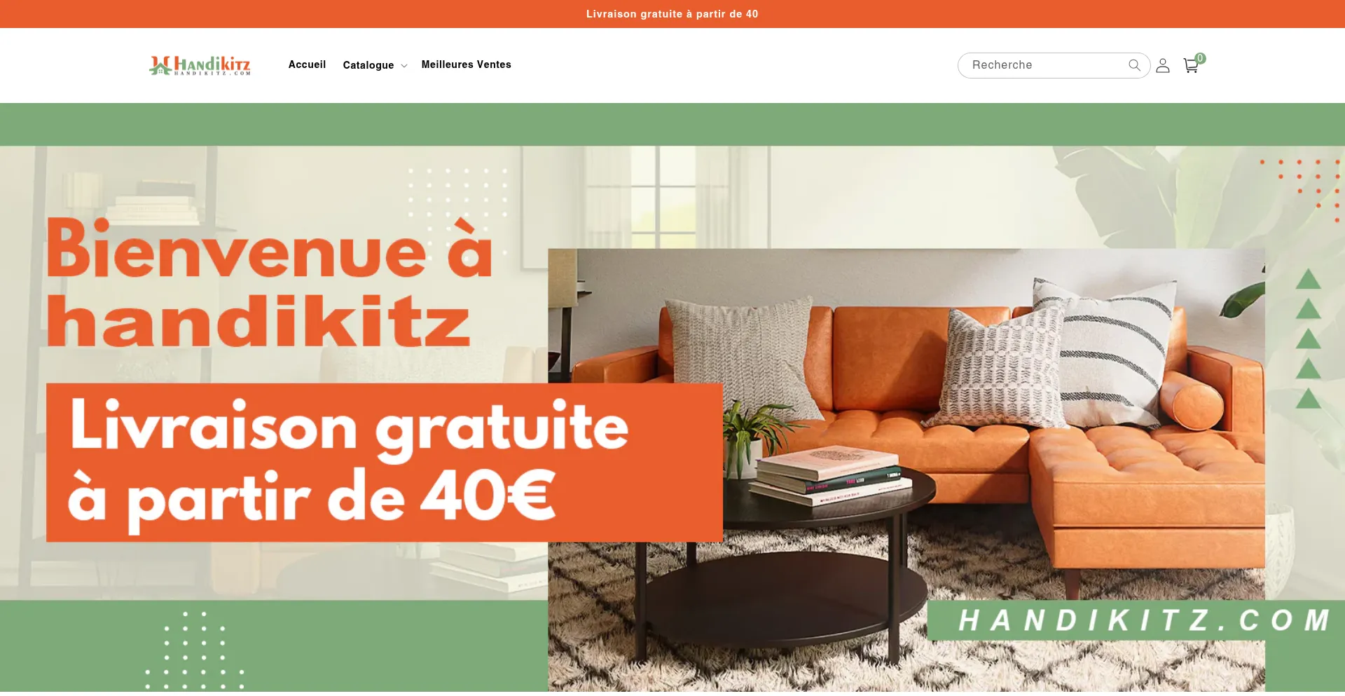 Website screenshot of Handikitz.com