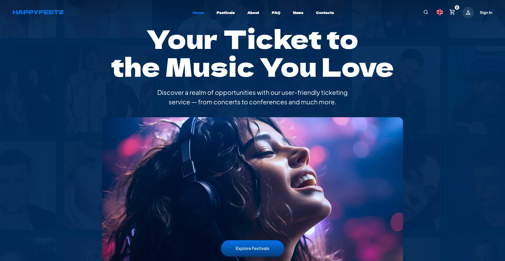 Website screenshot of Happyfeetz.com
