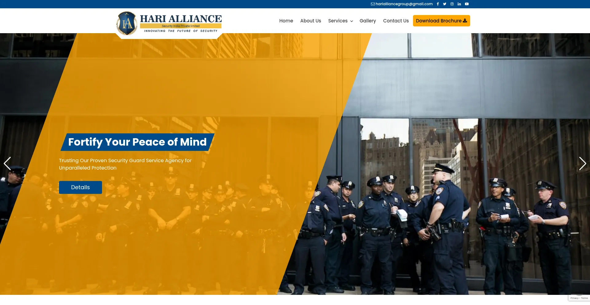 Website screenshot of Harialliance.com