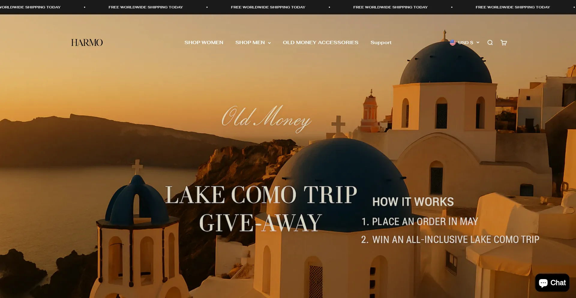 Website screenshot of Harmooldmoney.com