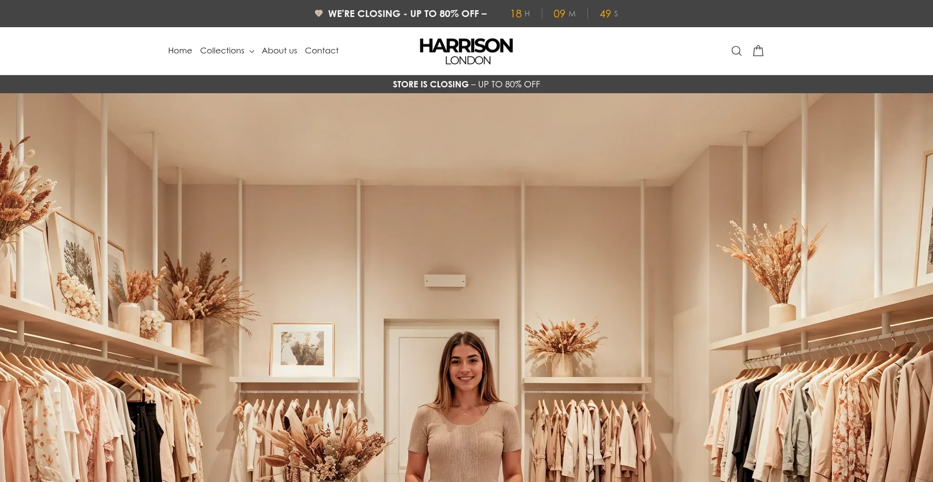Website screenshot of Harrison-london.com