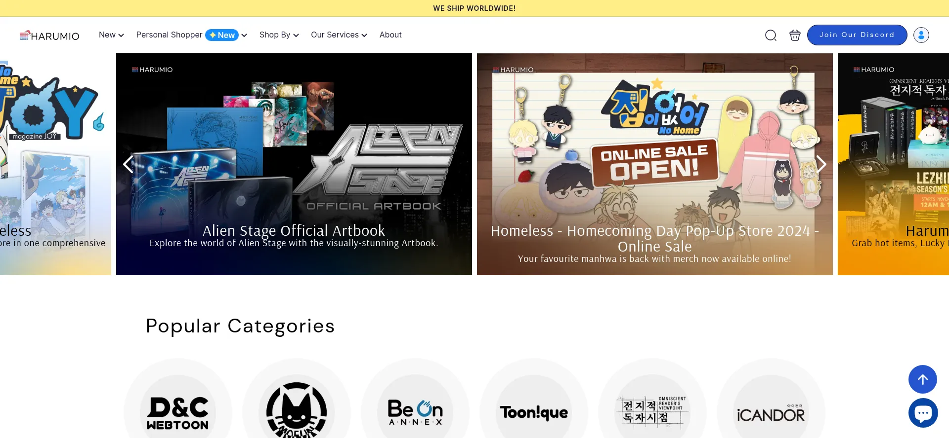 Website screenshot of Harum.io