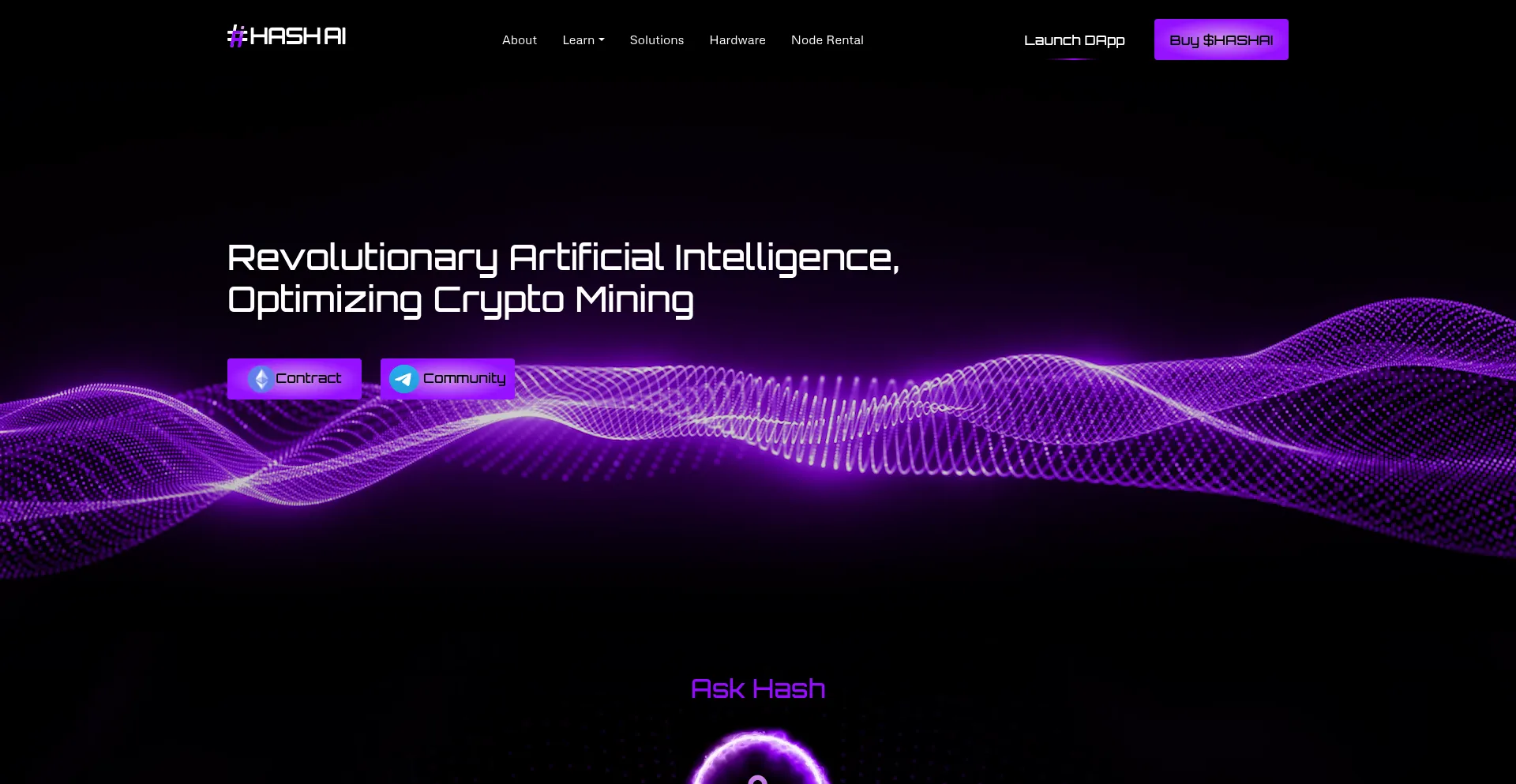 Website screenshot of Hashai.co.uk