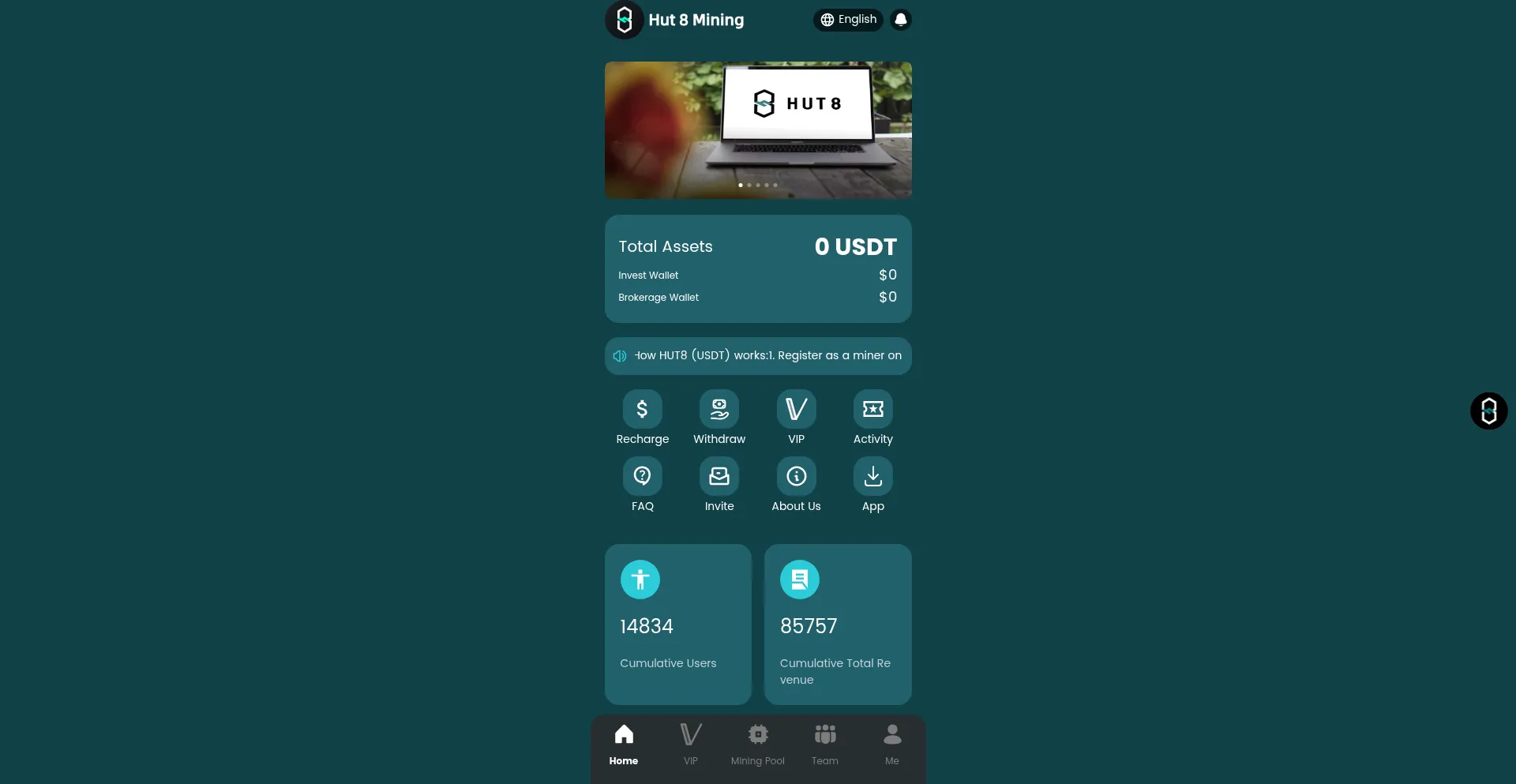Website screenshot of Hashrvip8.com