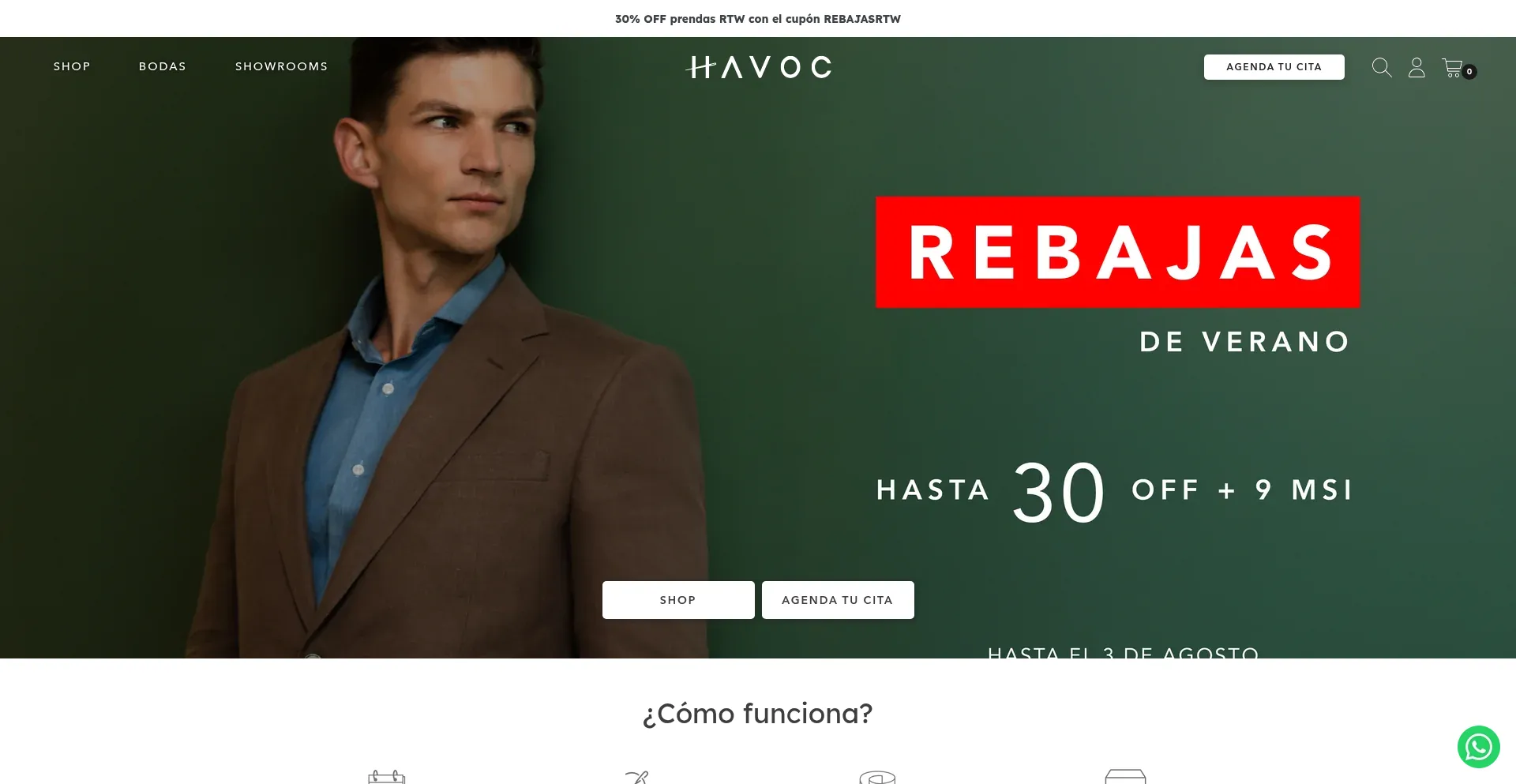 Website screenshot of Havoc.mx