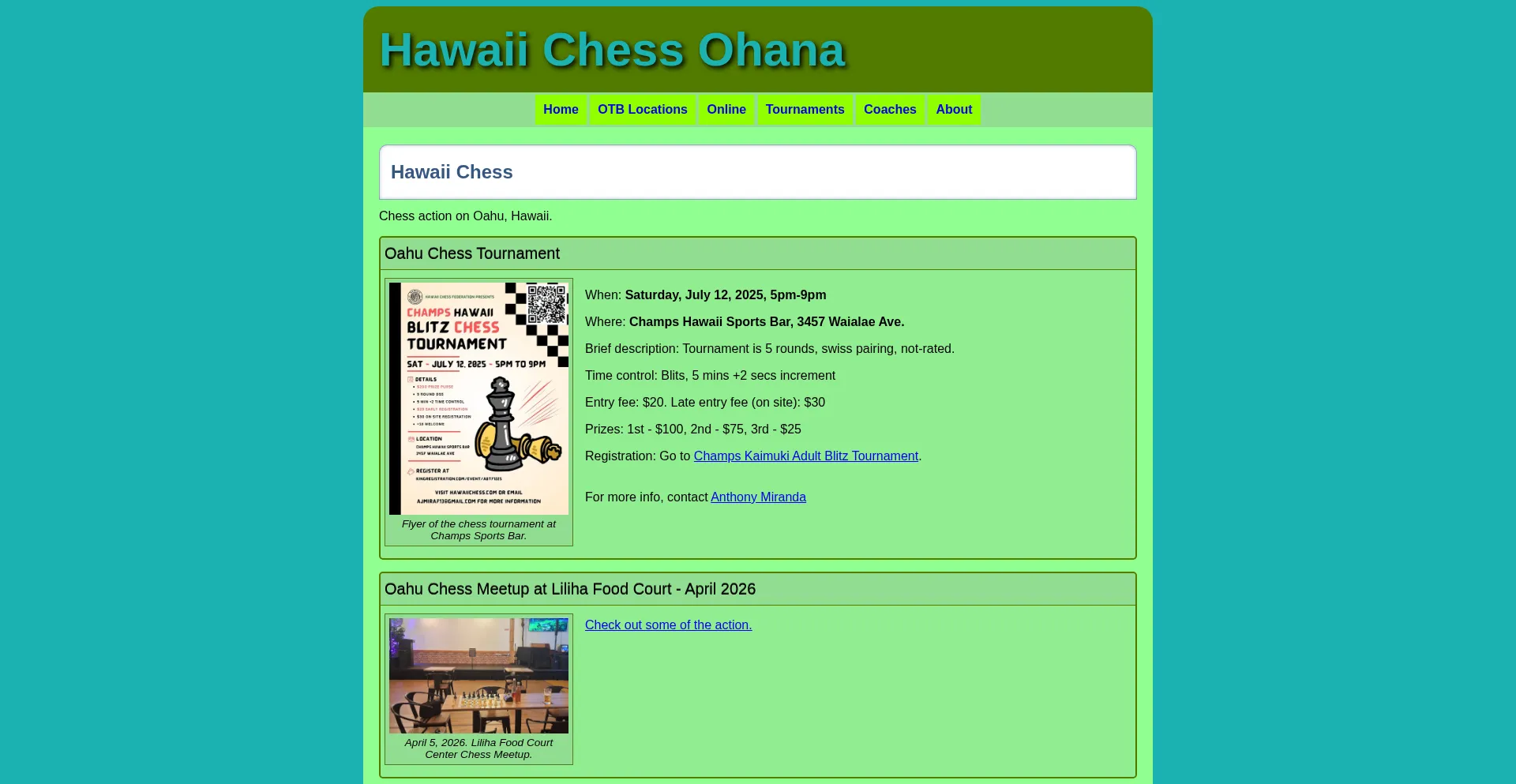 Hawaiichessohana.org