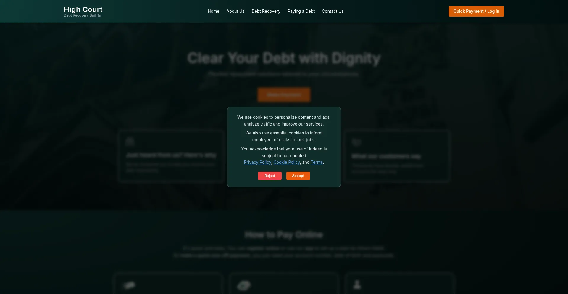 Website screenshot of Hcdrb.org
