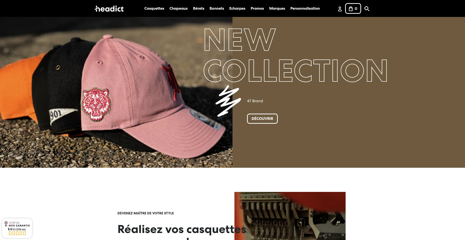 Website screenshot of Headict.com