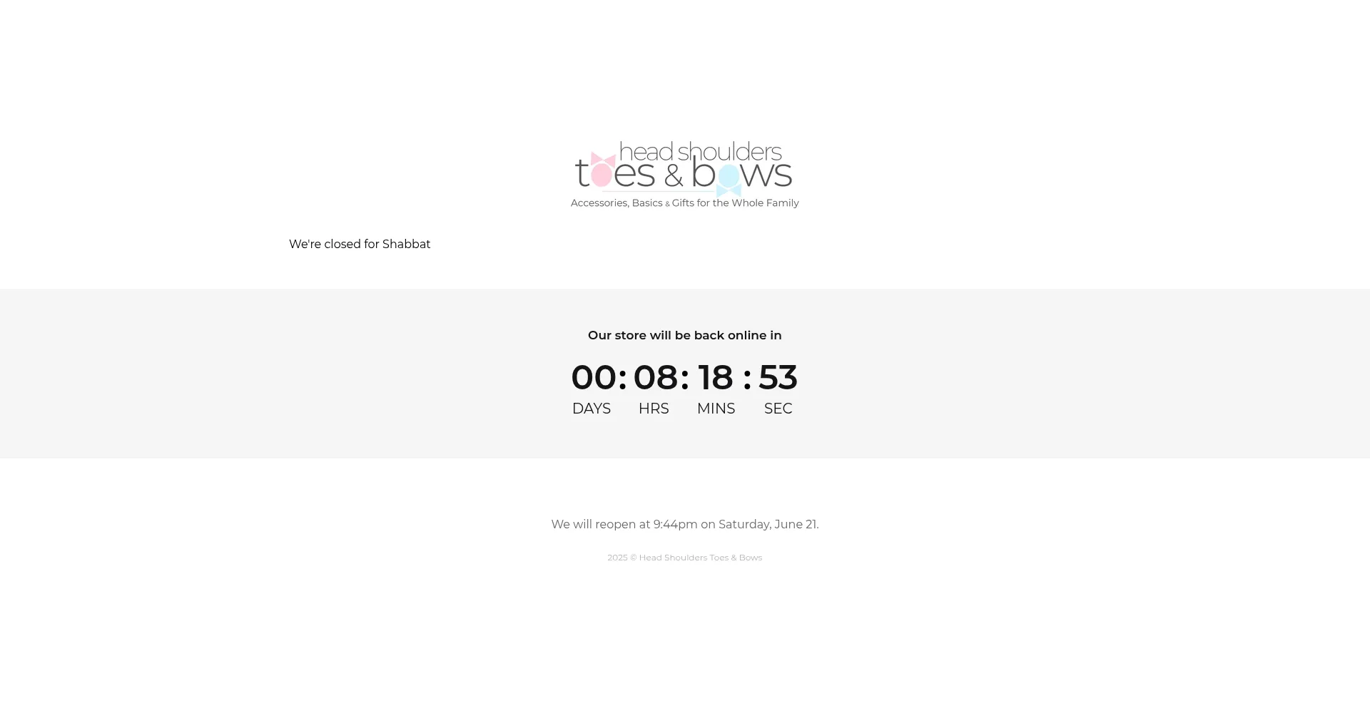 Website screenshot of Headshoulderstoesandbows.com