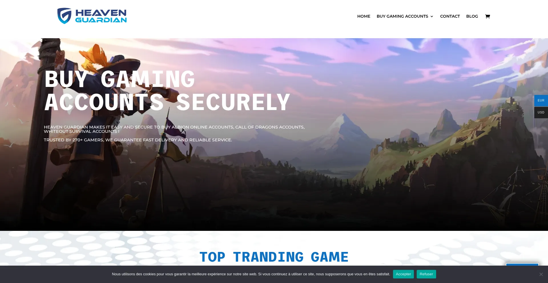 Website screenshot of Heaven-guardian.com