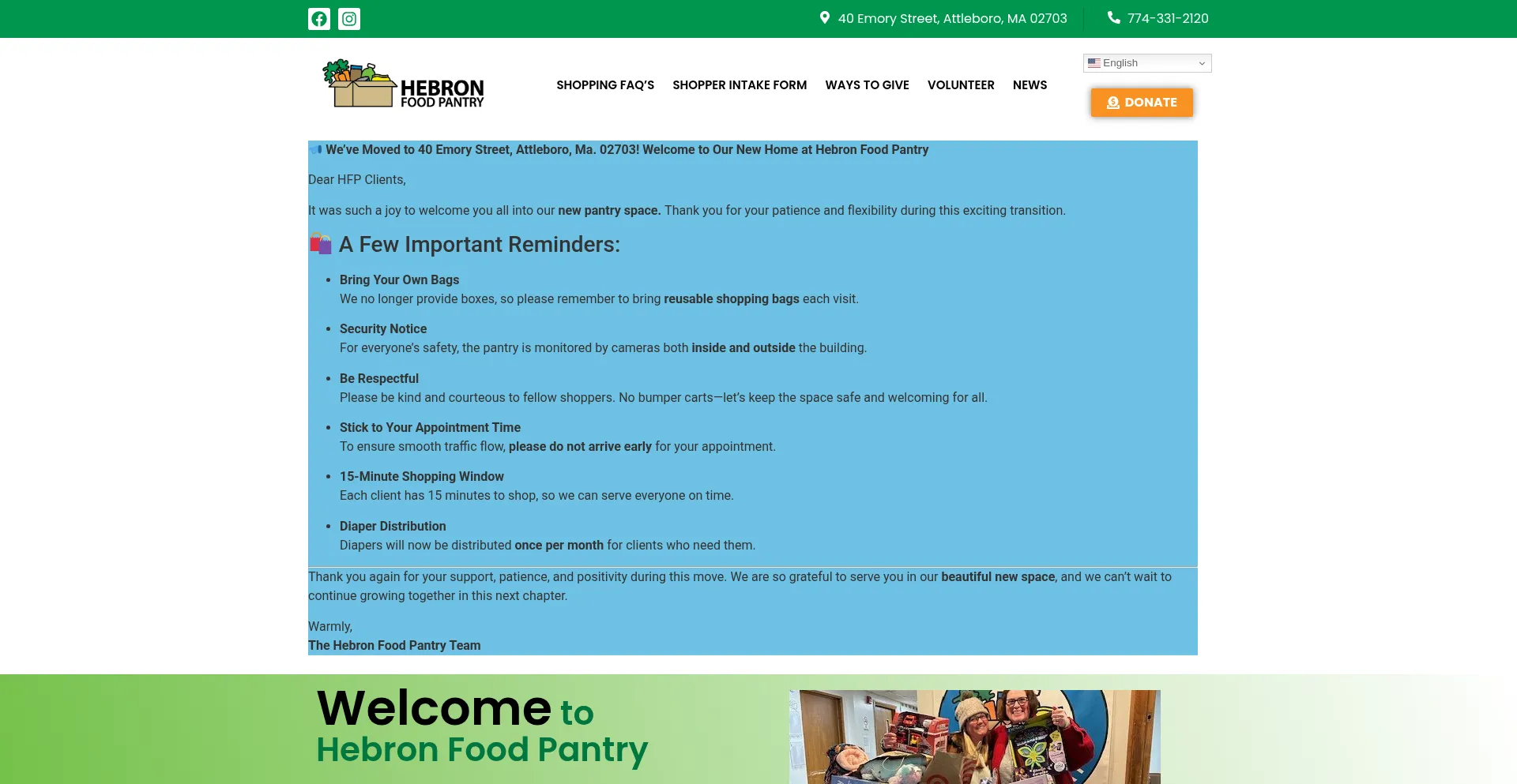 Hebronfoodpantry.org est-il Sûr et Fiable ?