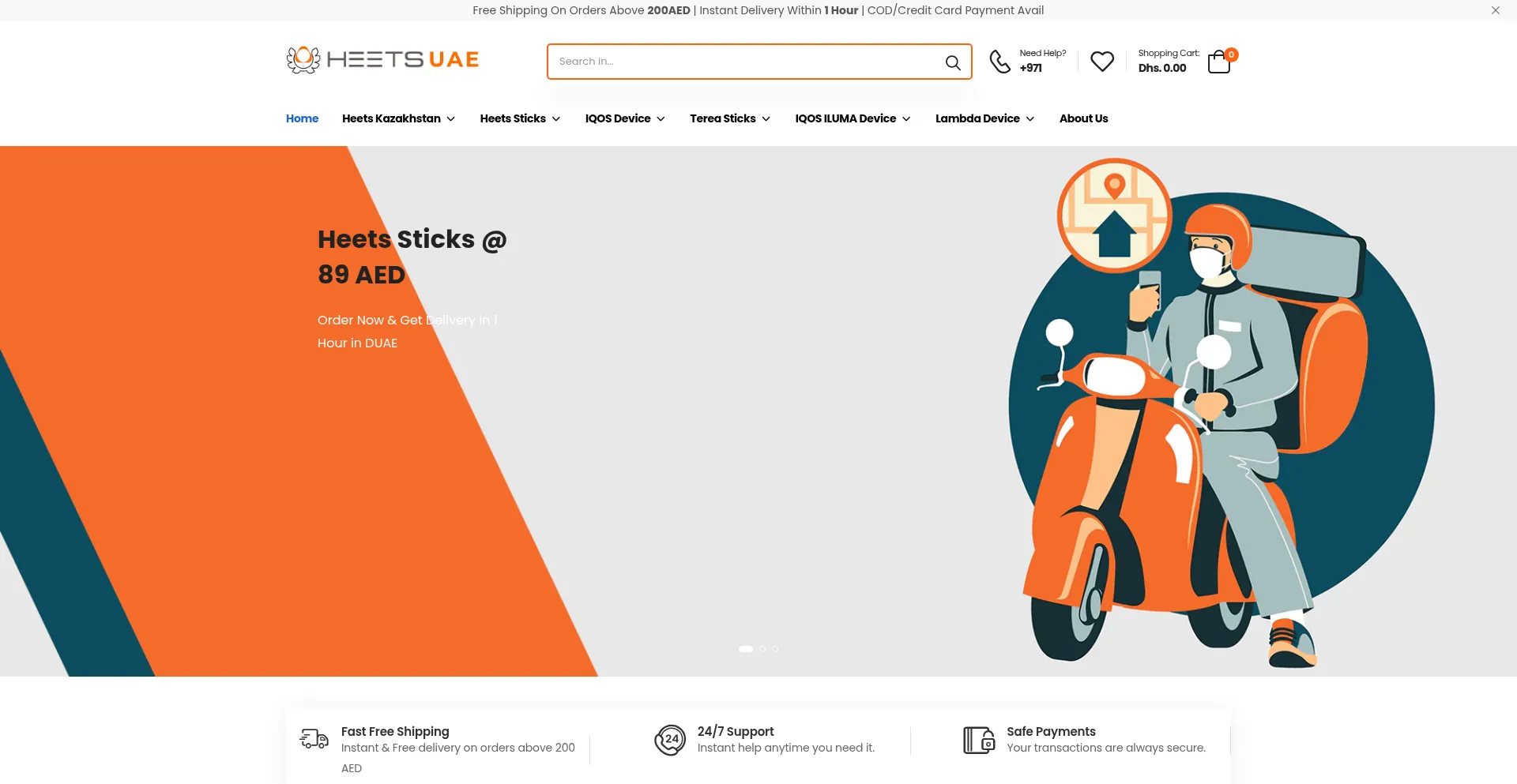 Website screenshot of Heetsuae.ae