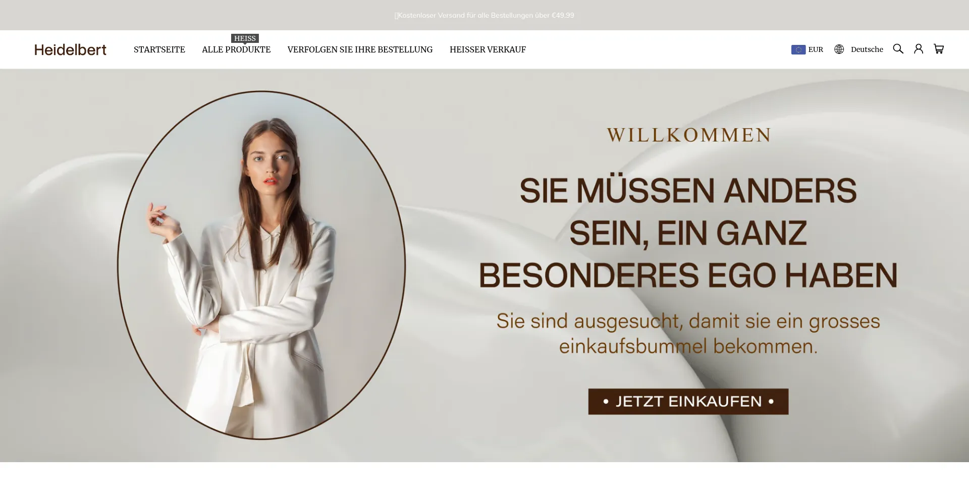 Website screenshot of Heidelbert.de