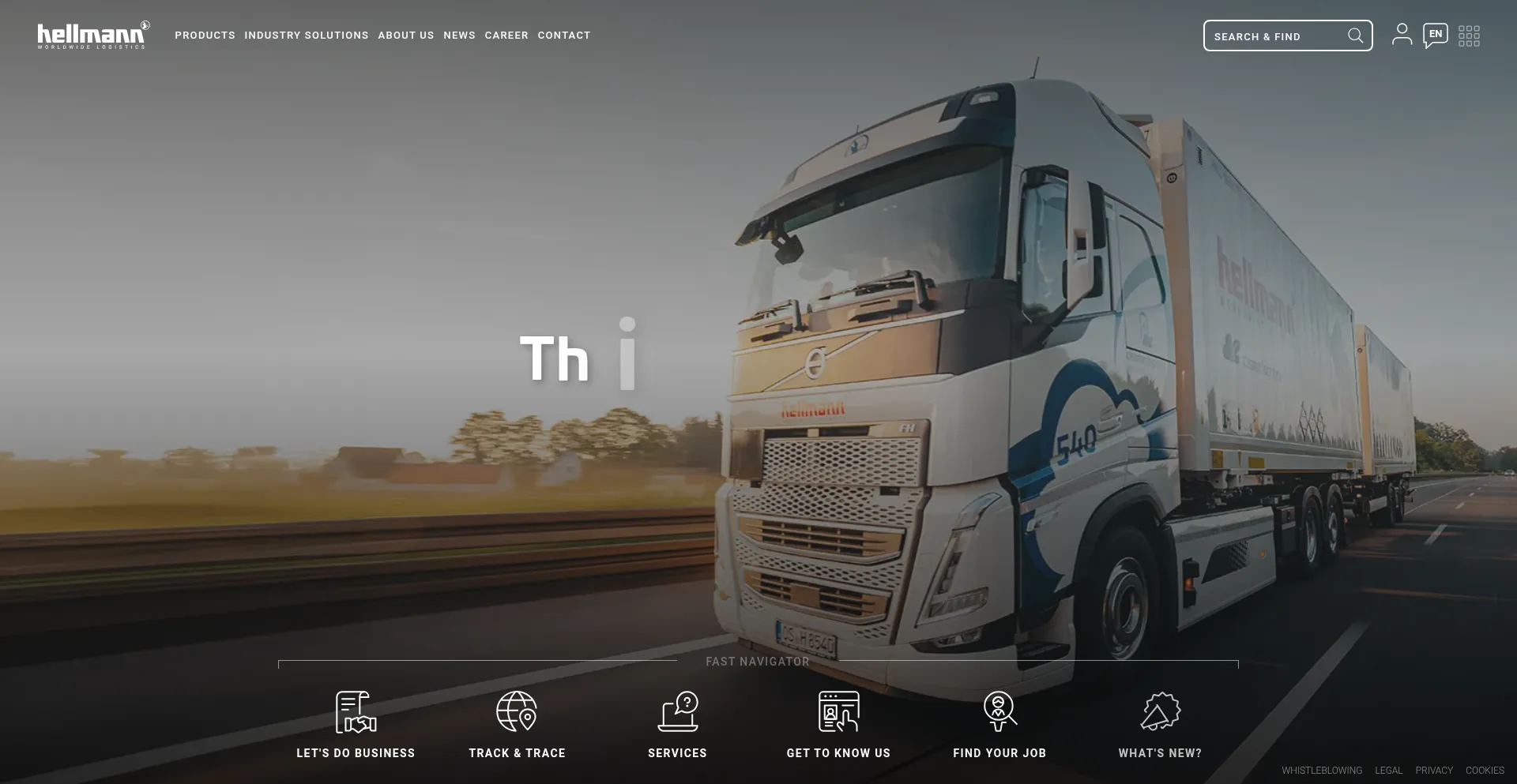 Website screenshot of Hellmann.net