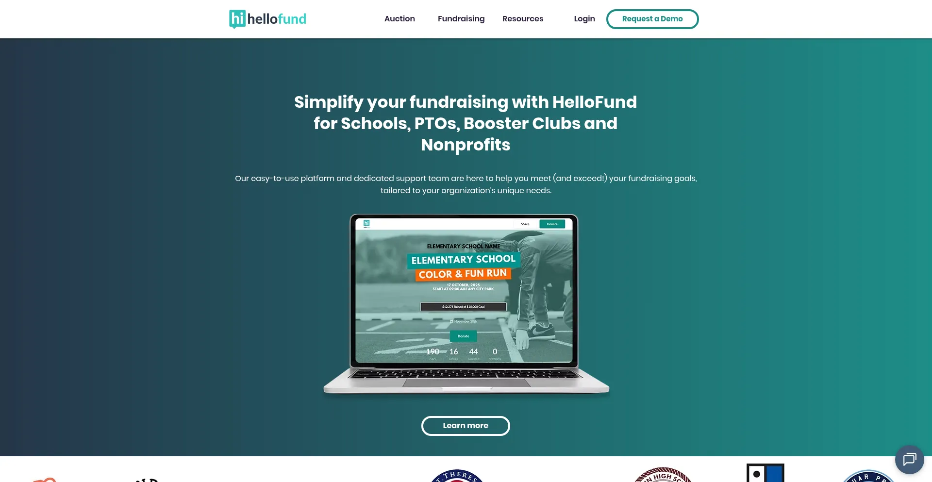 Website screenshot of Hellofund.com