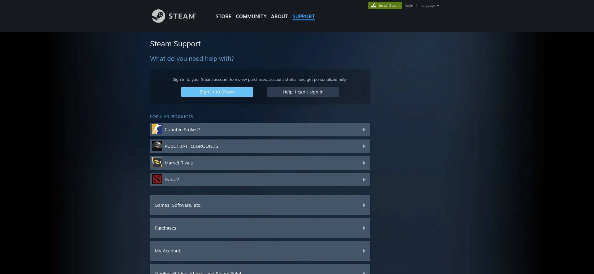 Help.steampowered.com