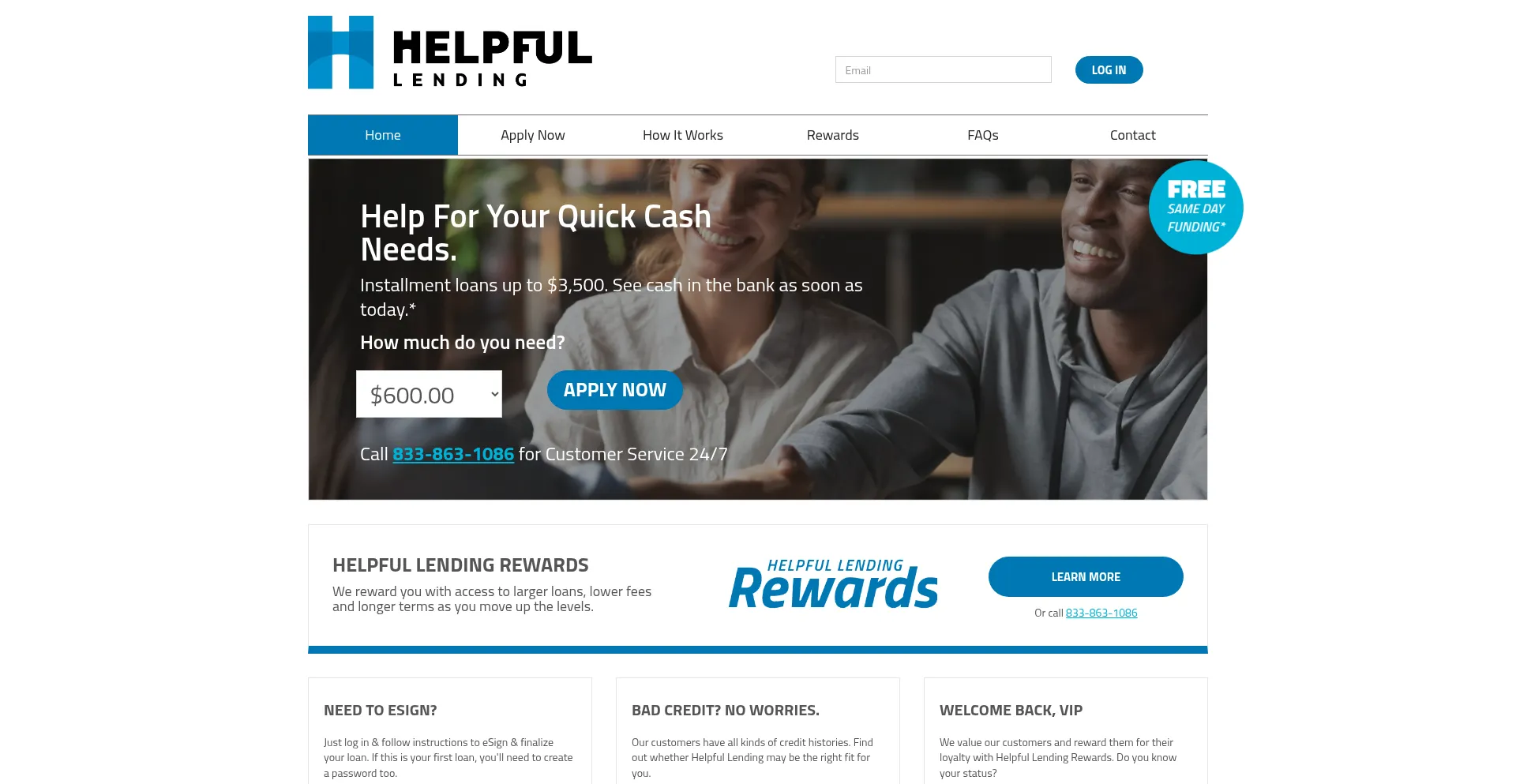 Helpfullending.net Screenshot