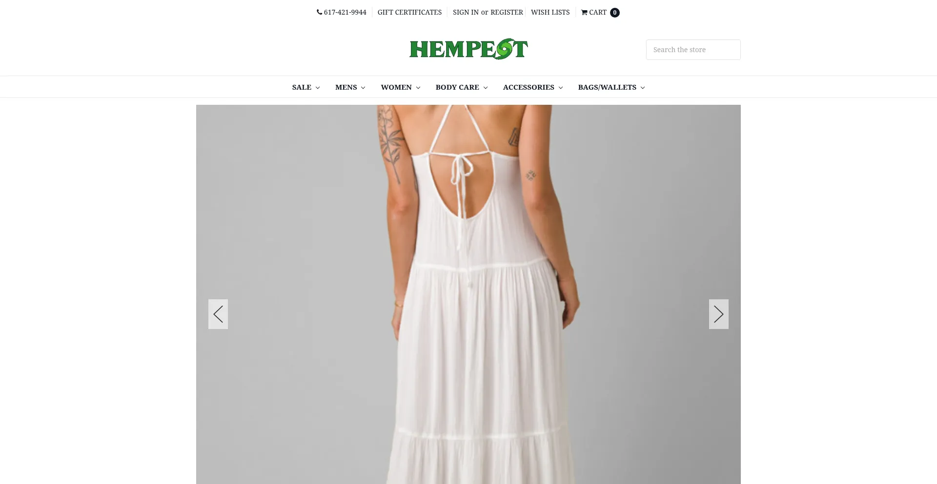 Website screenshot of Hempest.com