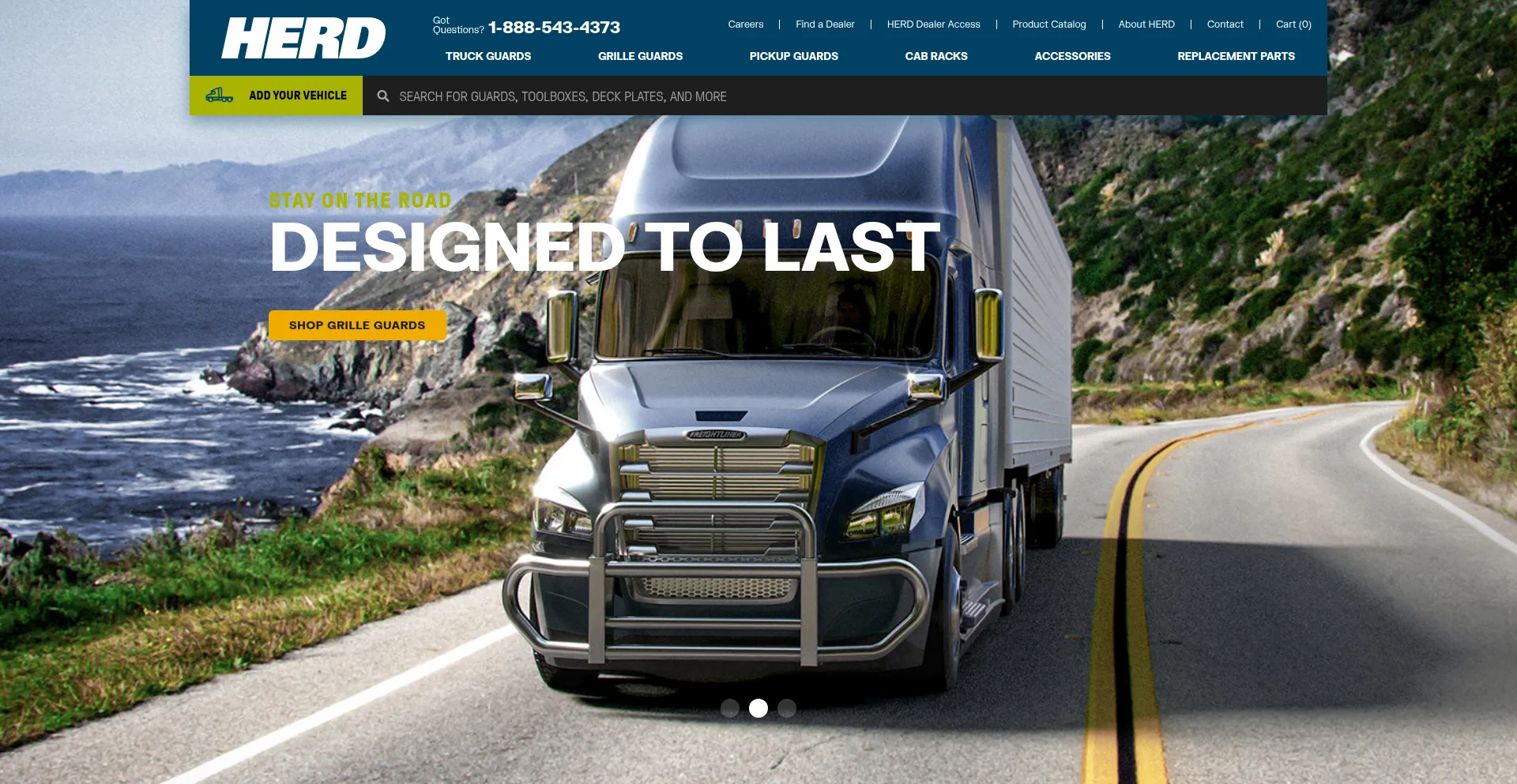 Website screenshot of Herd.com