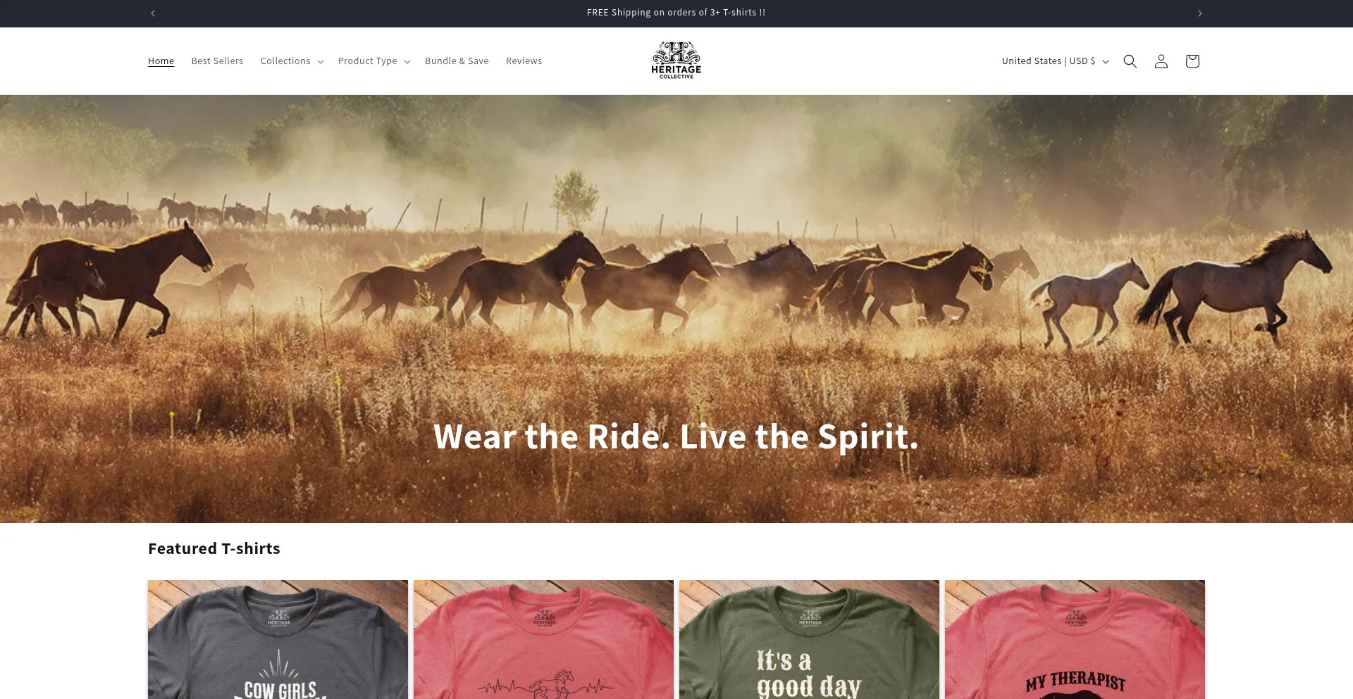 Website screenshot of Heritagecollective.net