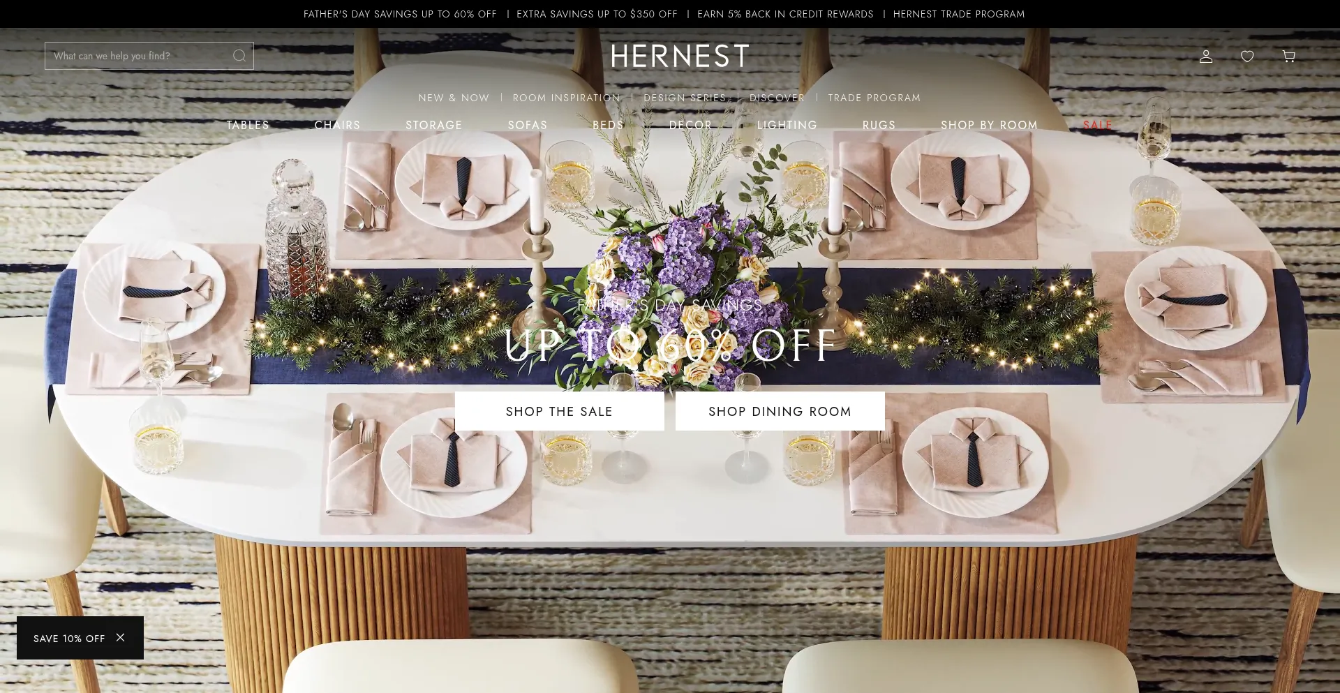Website screenshot of Hernest.com