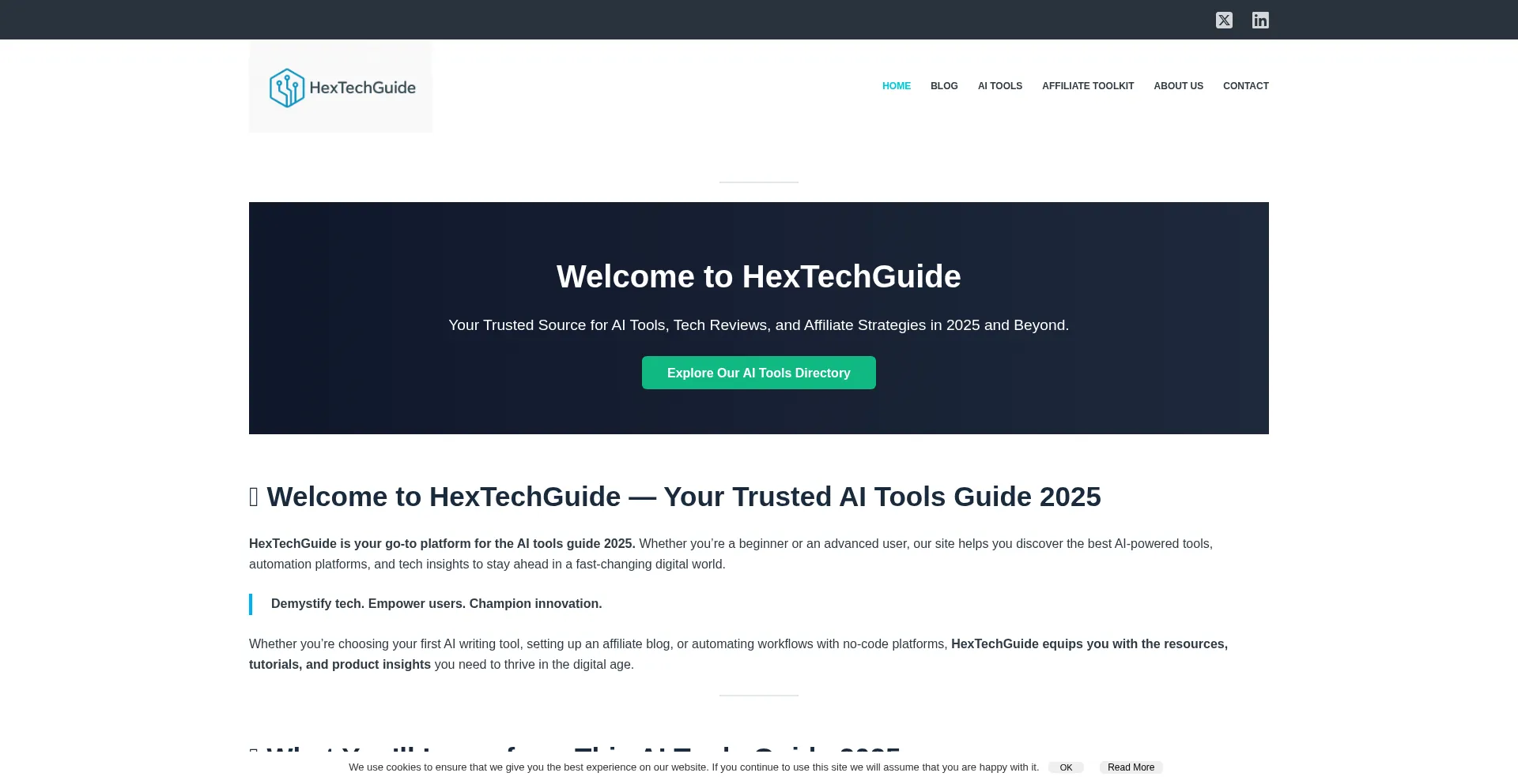 Website screenshot of Hextechguide.com