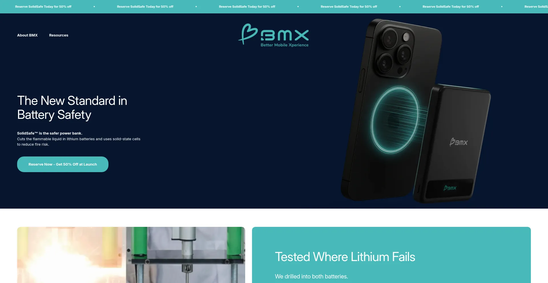 Website screenshot of Heybmx.com