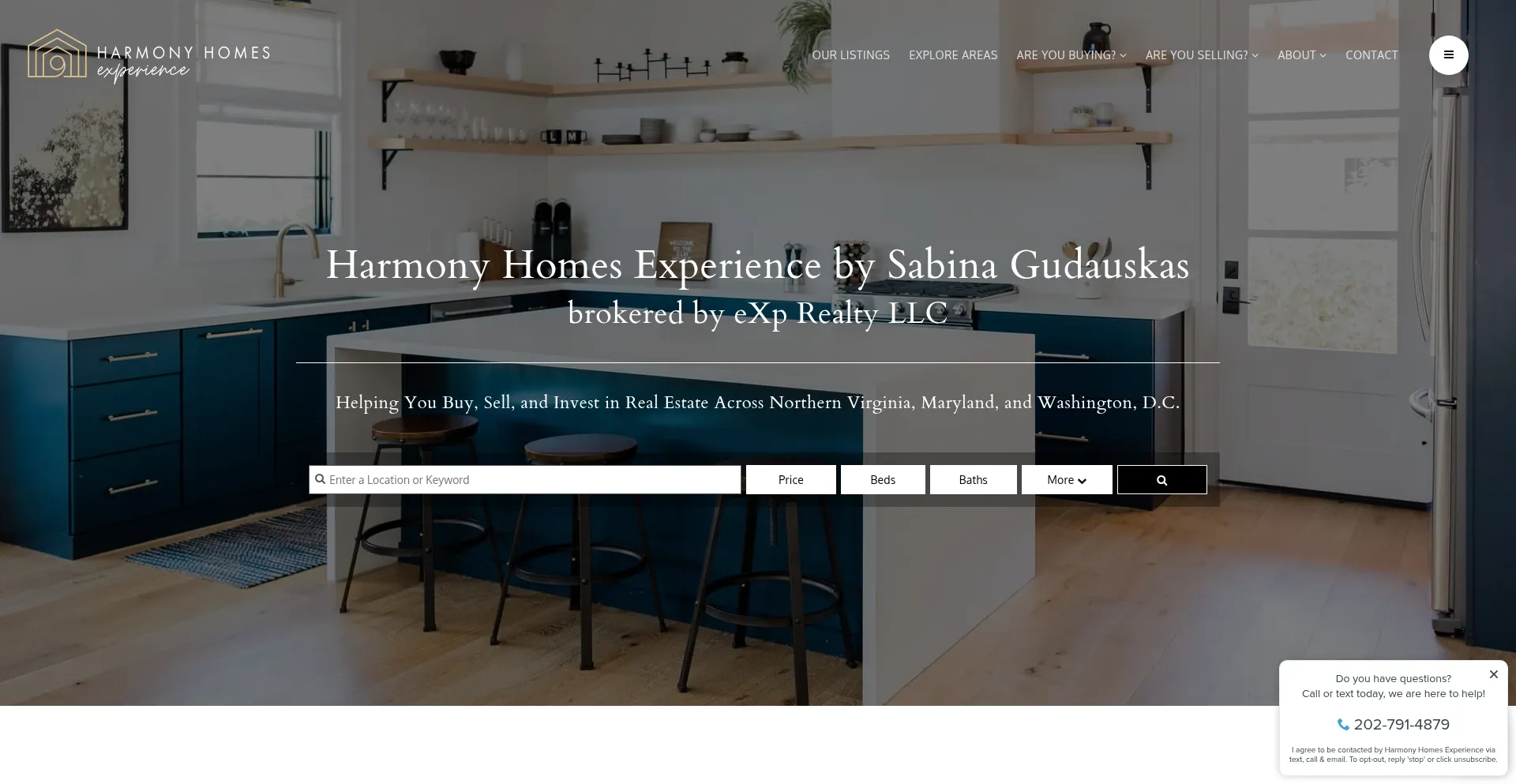 Website screenshot of Hhexperience.com