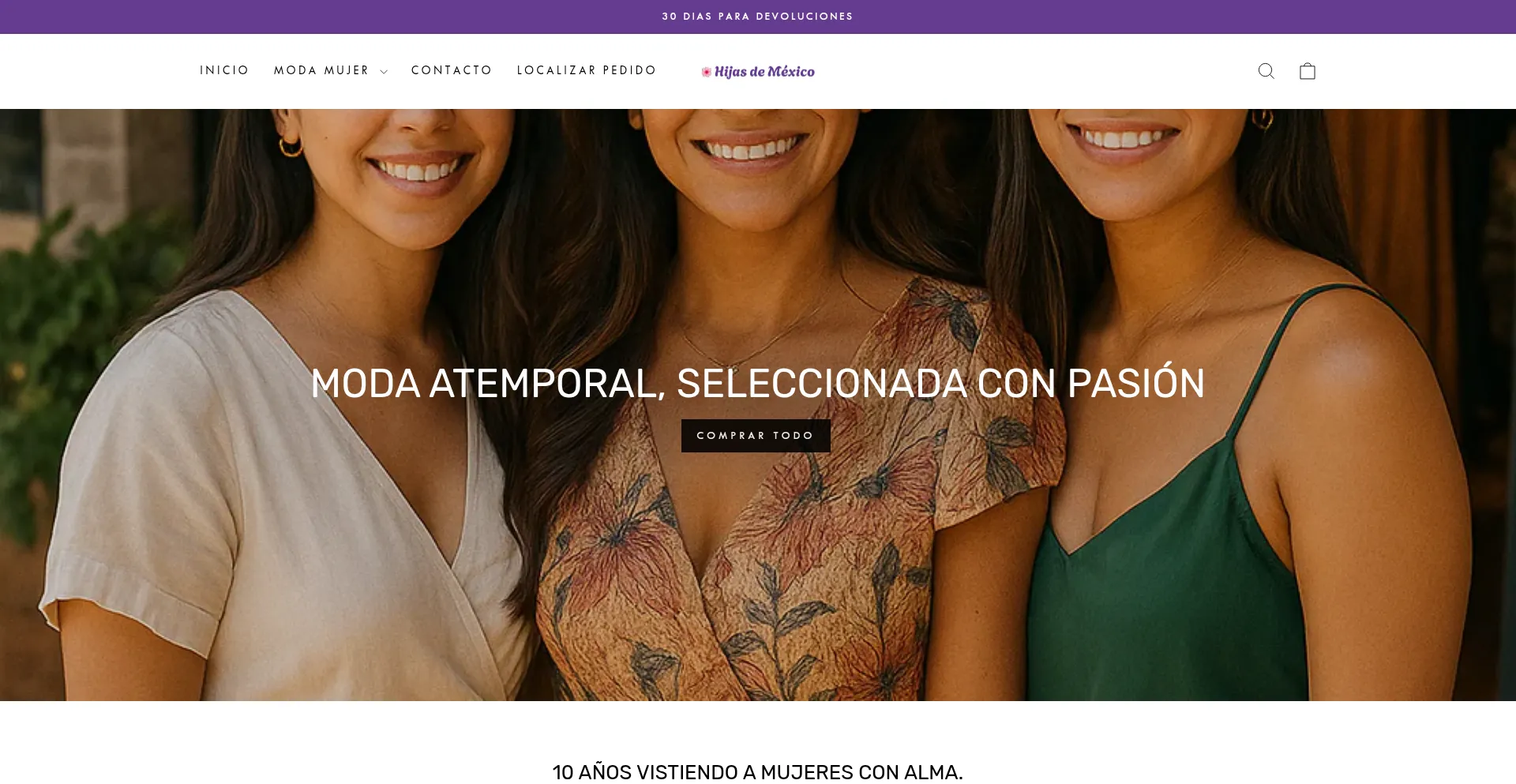 Website screenshot of Hijasdemexico.com
