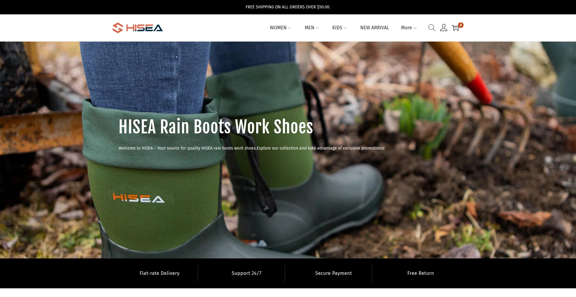 Website screenshot of Hiseadeals.com