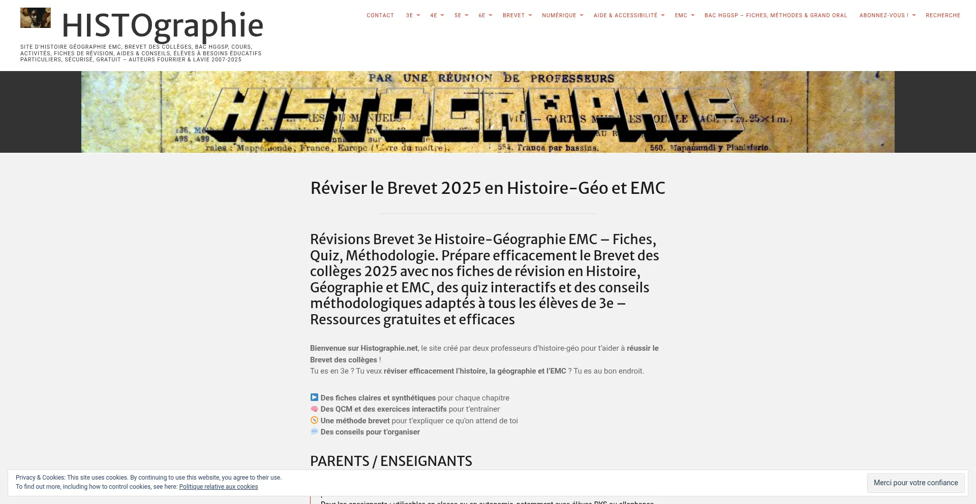 Website screenshot of Histographie.net