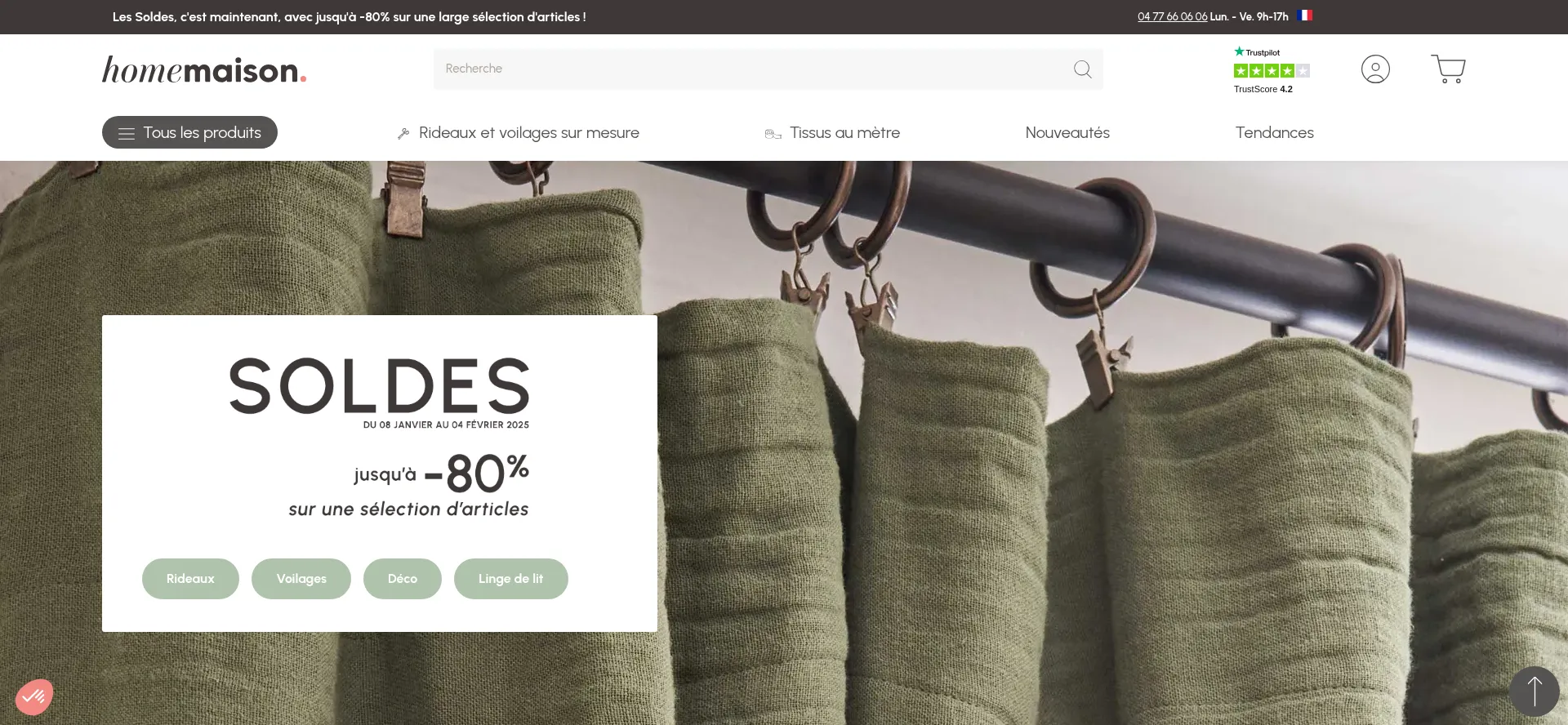 Website screenshot of Homemaison.com