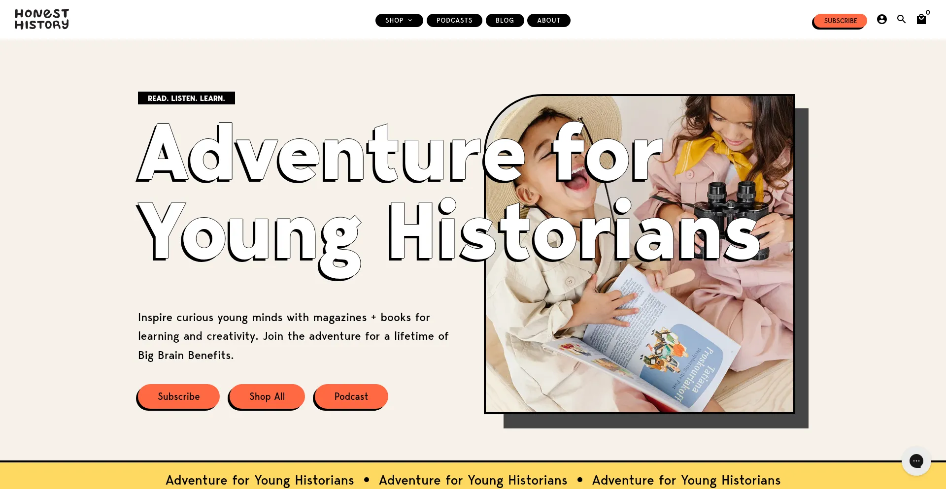 Honesthistory.co Screenshot