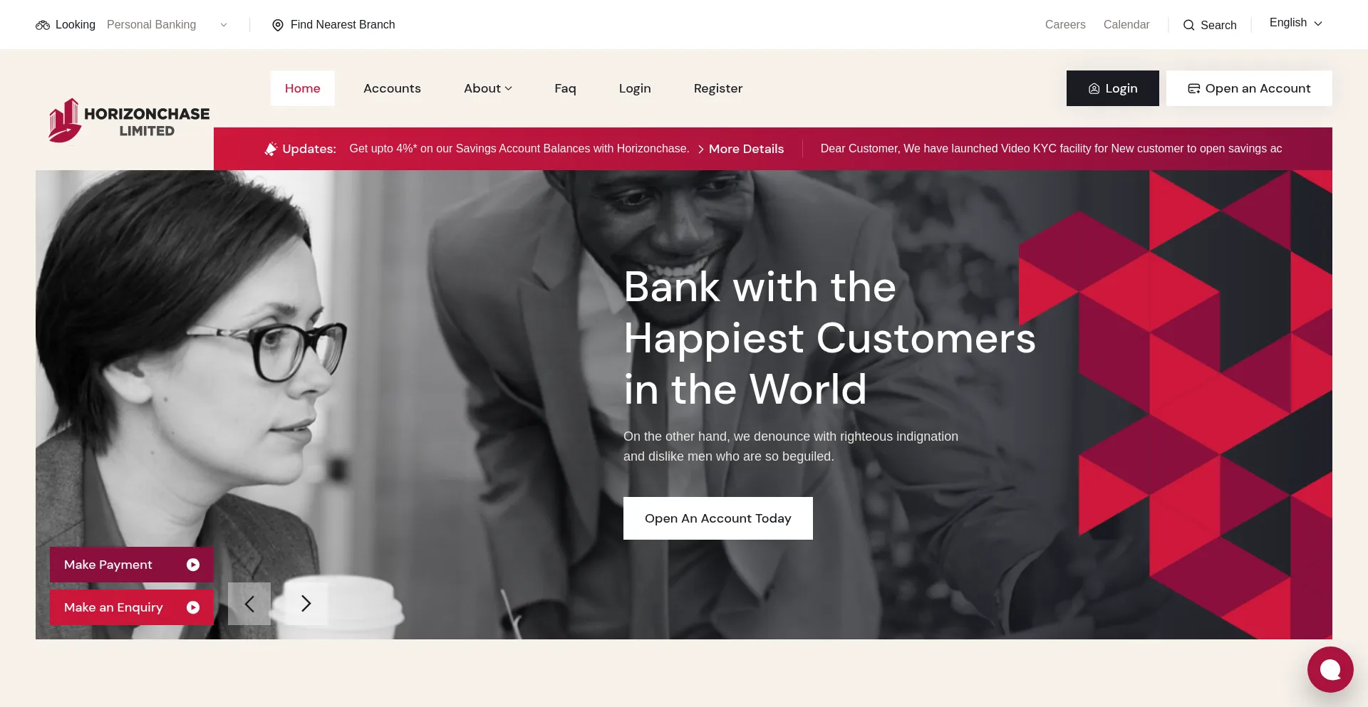 Website screenshot of Horizonchltd.com