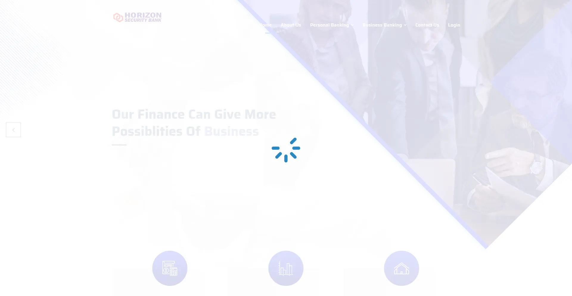 Website screenshot of Horizonsecbk.com