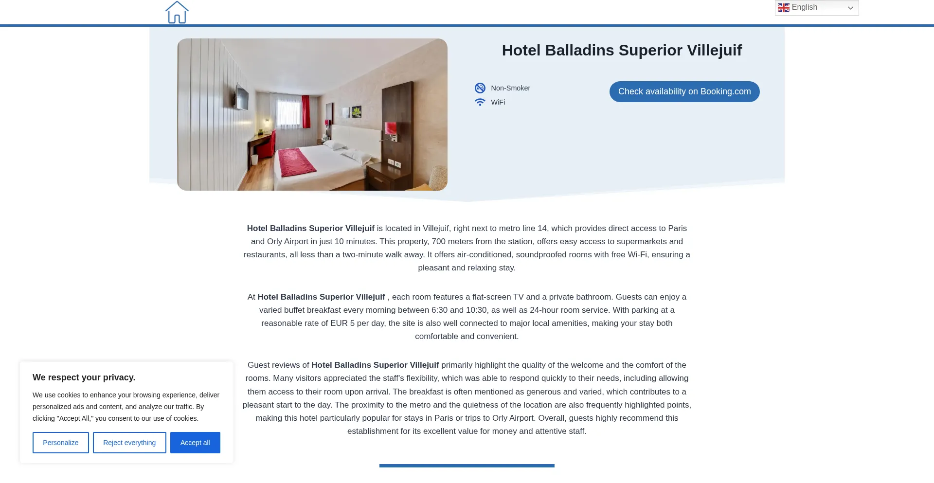 Hotelballadinssuperiorvillejuif.top Screenshot
