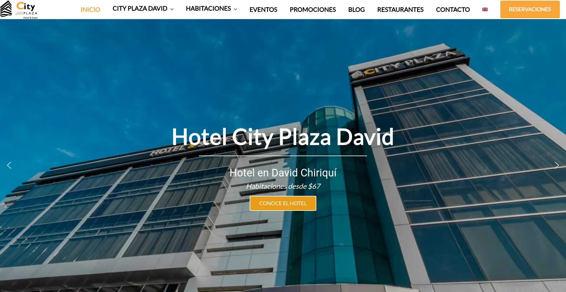 Website screenshot of Hotelcityplazapanama.com