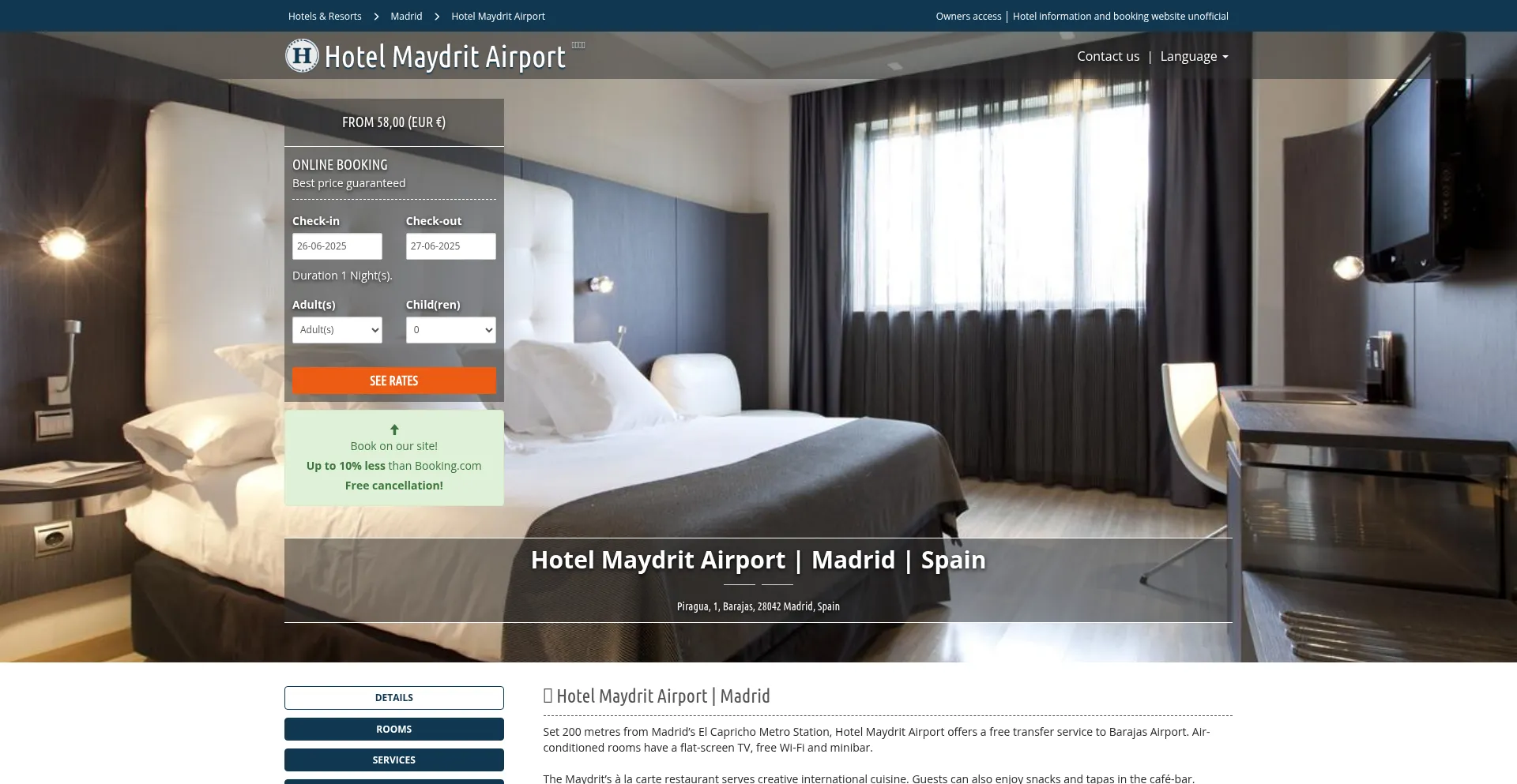 Hotelmaydritairport.com-hotel.com