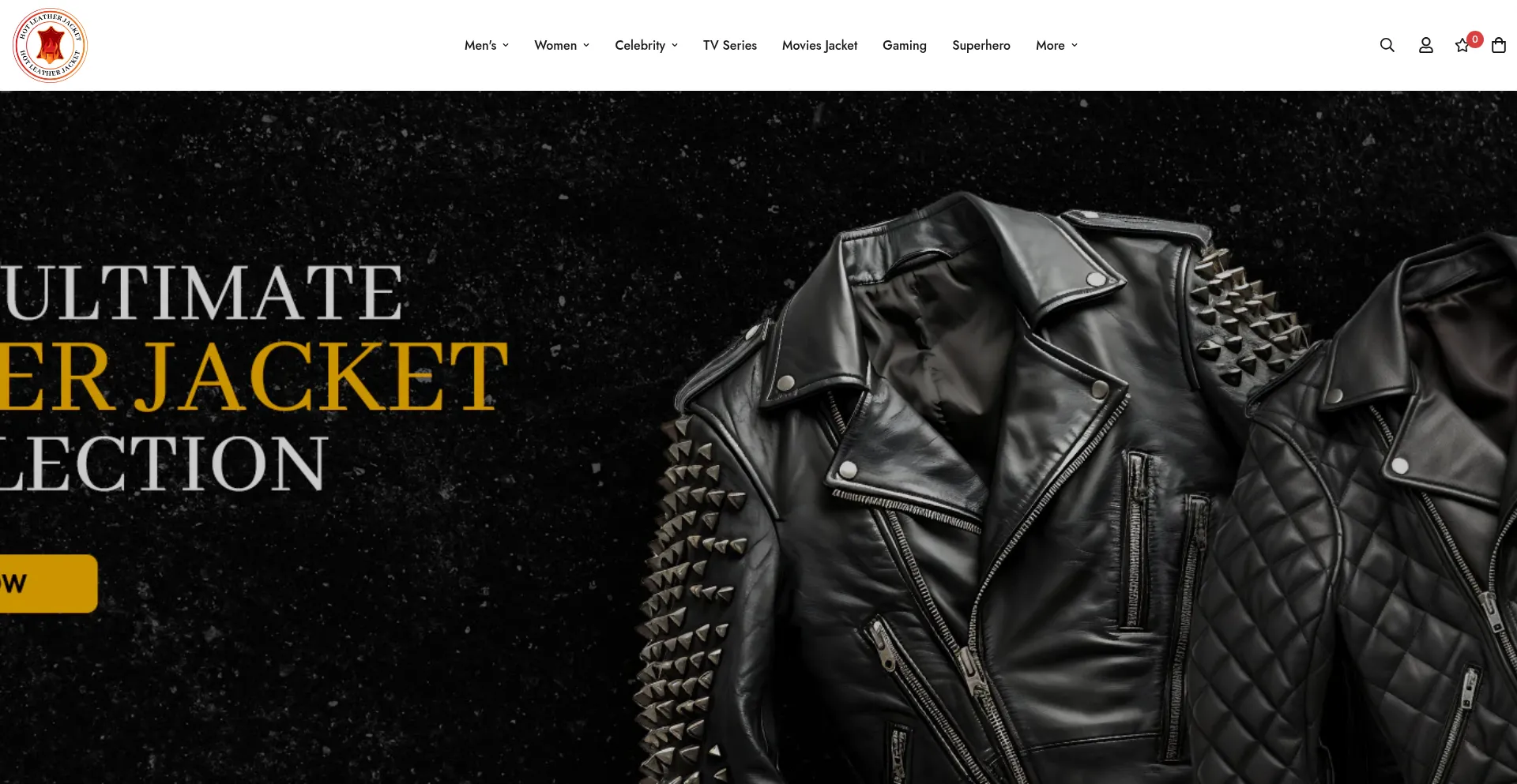 Website screenshot of Hotleatherjacket.com
