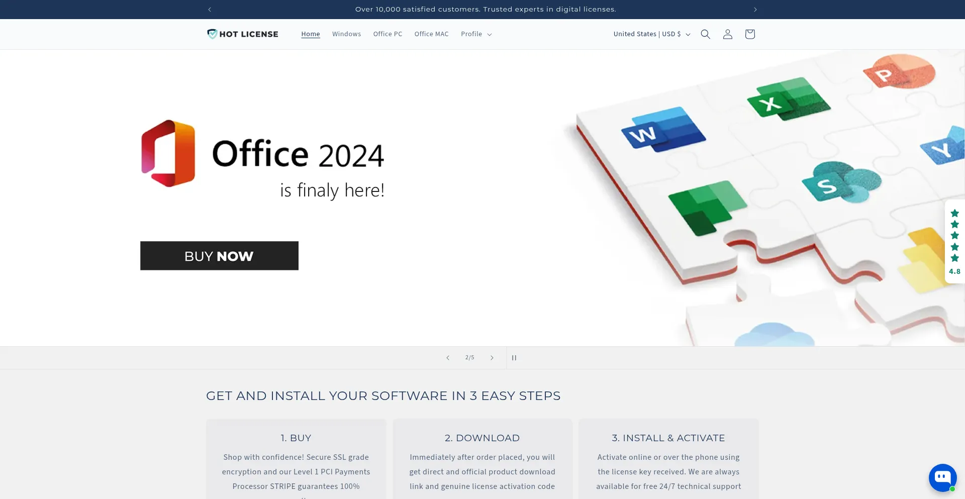 Website screenshot of Hotlicense.com