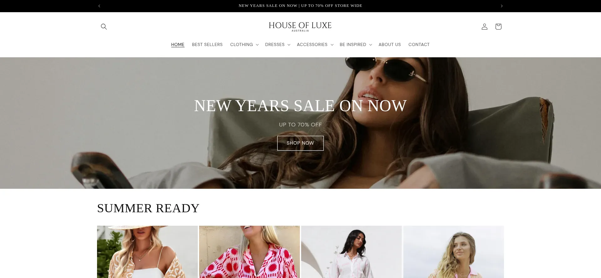 Website screenshot of Houseof-luxe.com
